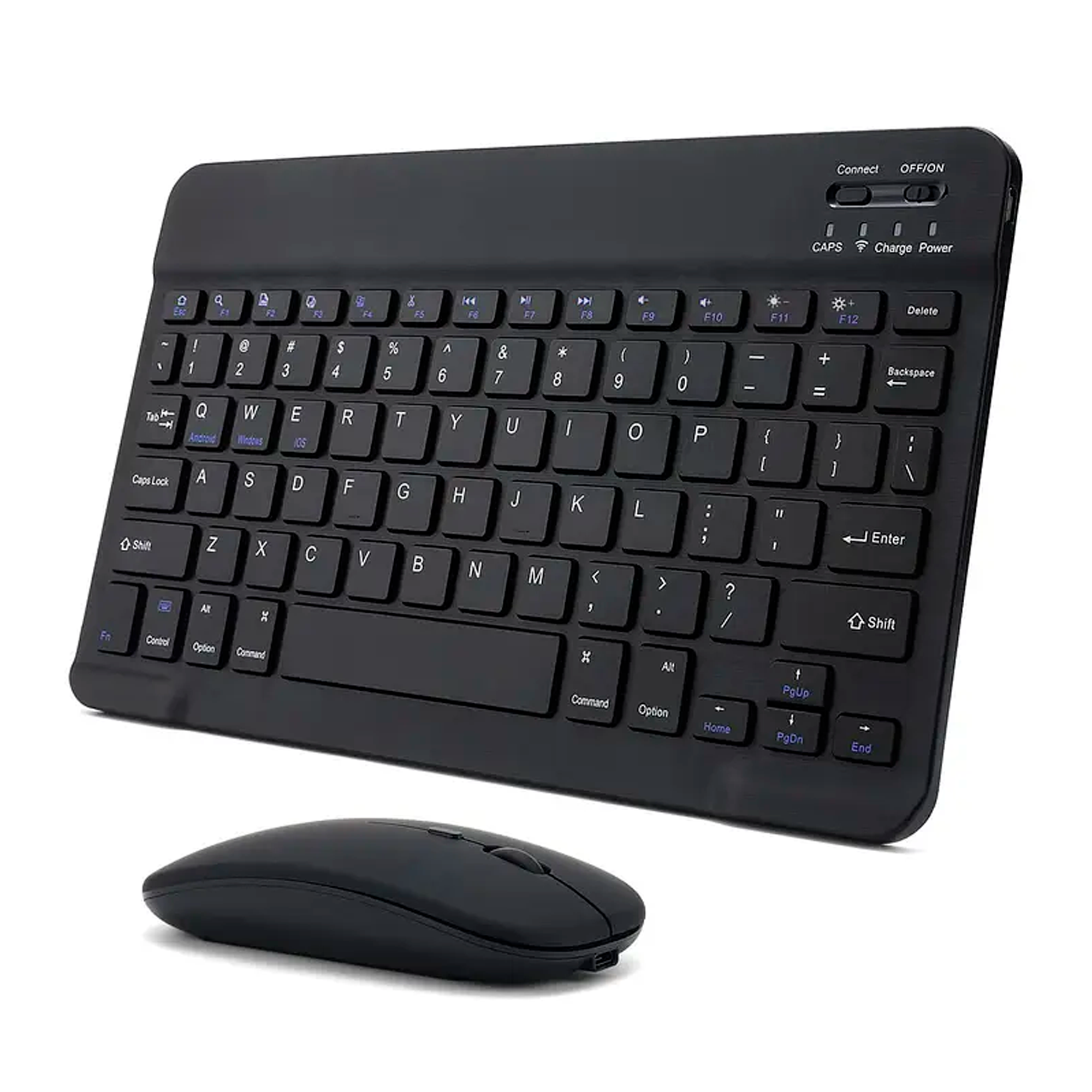 Kit Teclado mouse Inalambrico Bluetooth Para Pc Android Ios-0