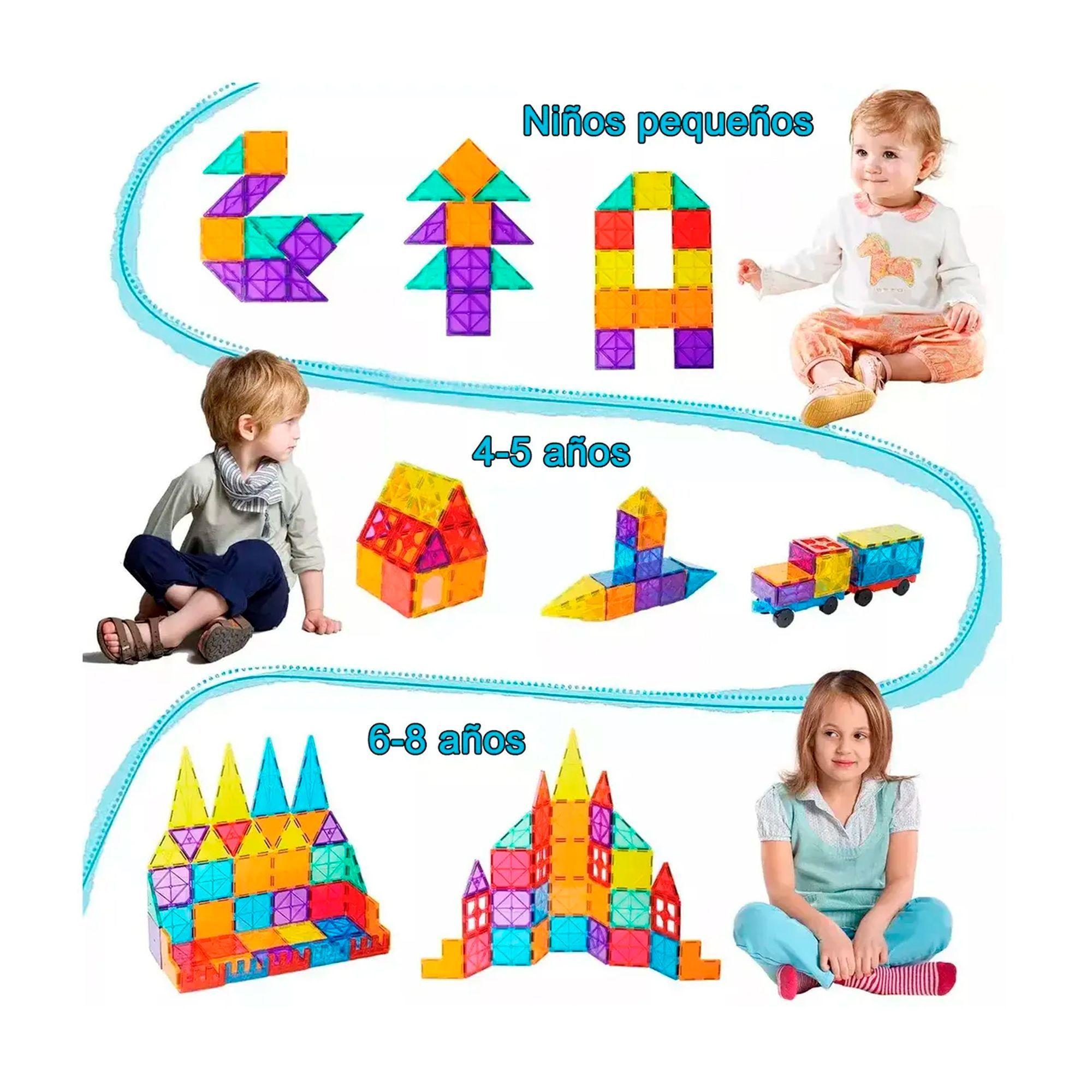 Juego De Bloques De Construccion Magneticos 3d 100 Piezas-2