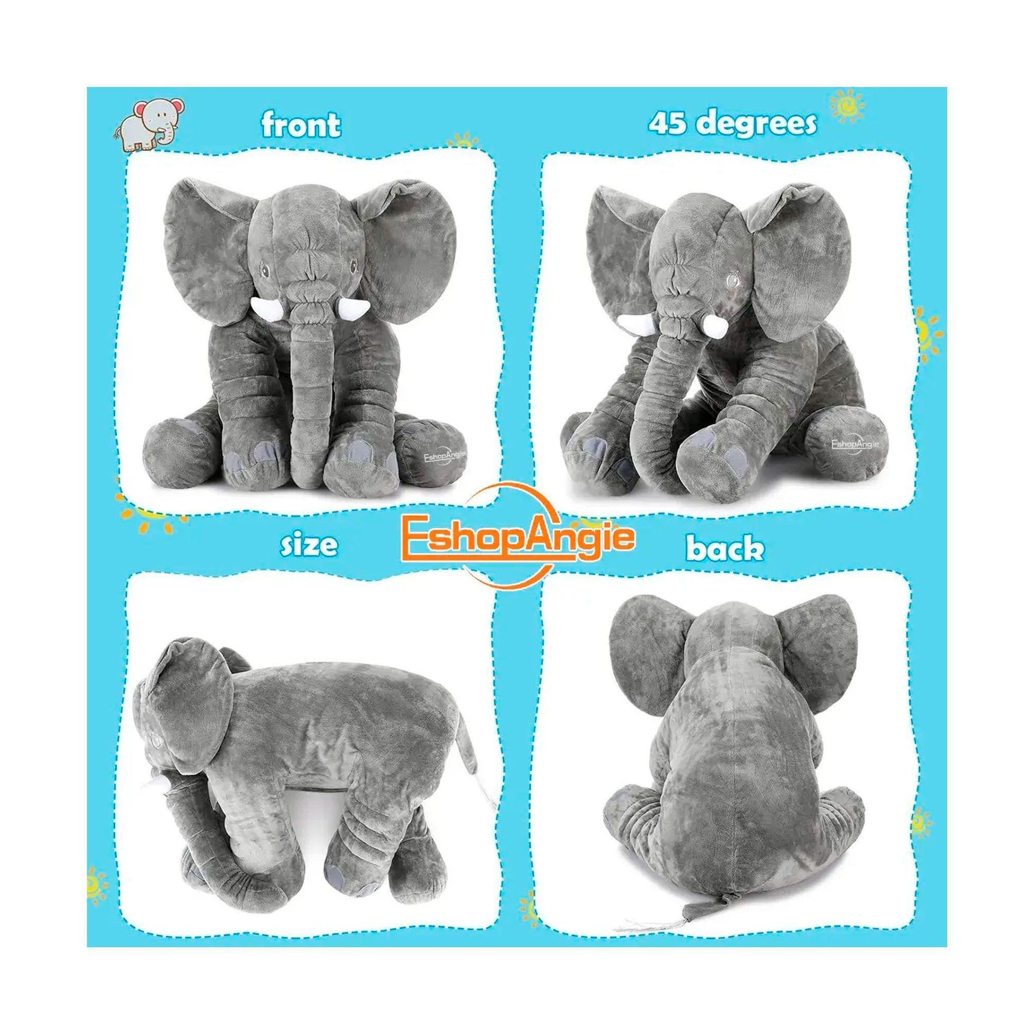 Almohada Elefante De Soporte Para Bebés 0 A 3 Años Gris-1