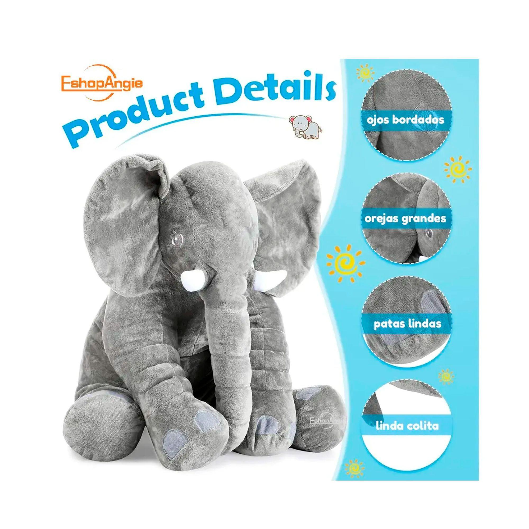 Almohada Elefante De Soporte Para Bebés 0 A 3 Años Gris-5