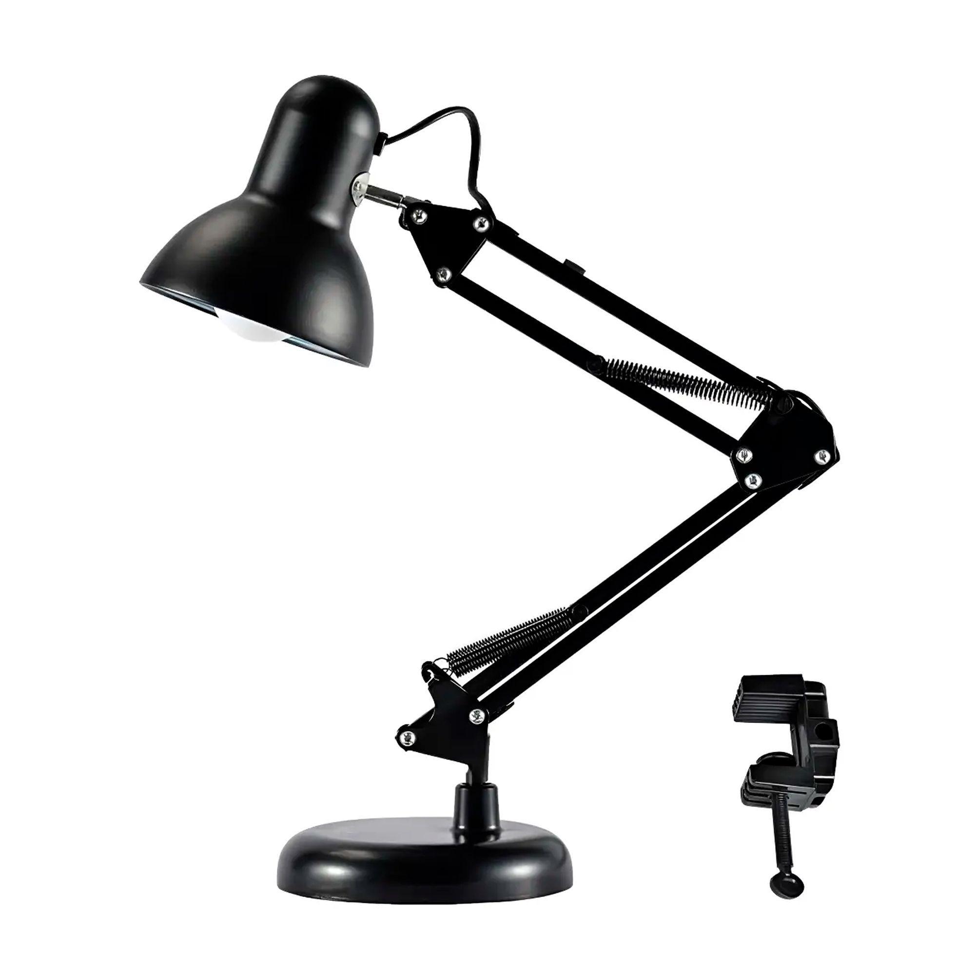 Lampara Brazo Flexible Escritorio Estudio Base De Mesa Clip-0