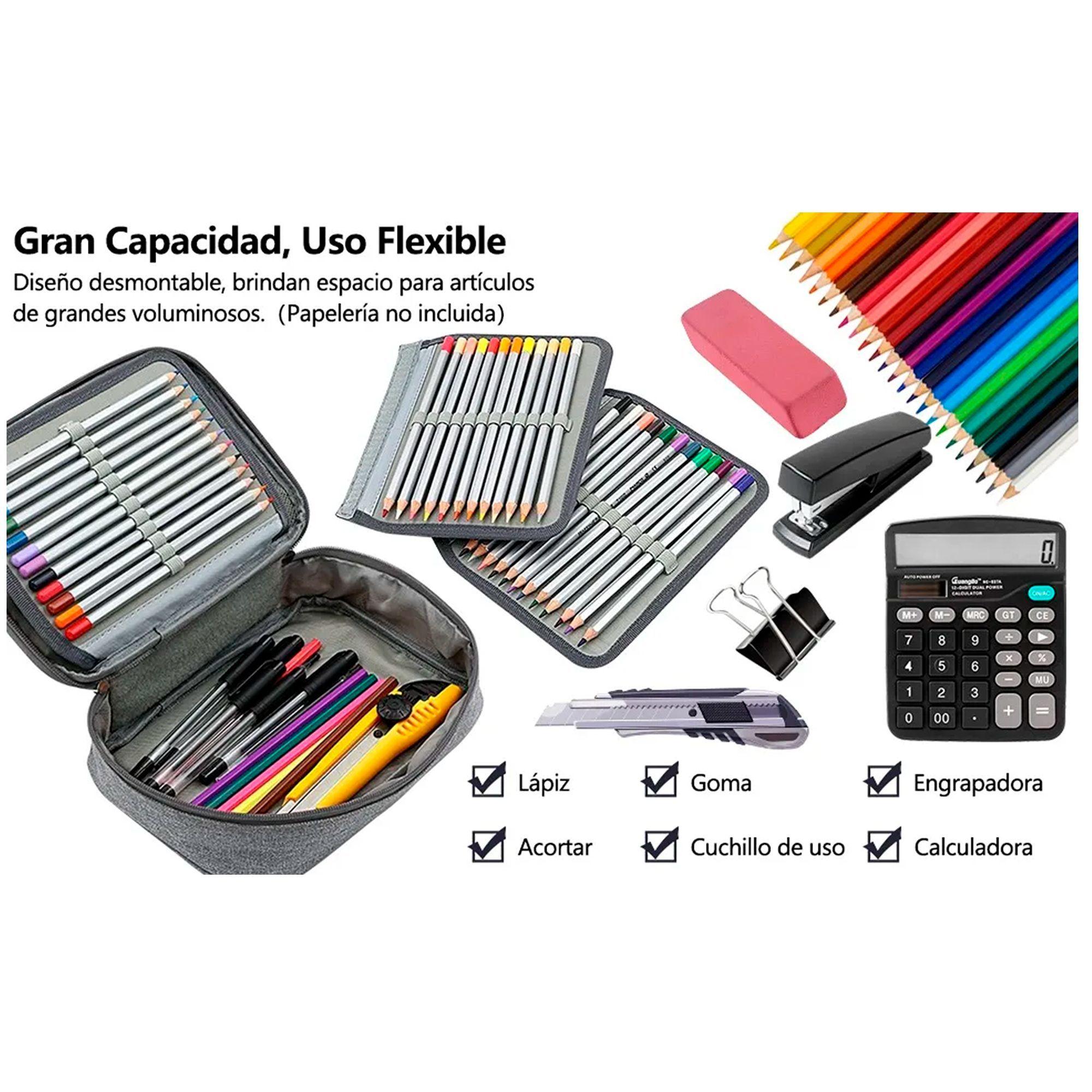 Estuche Para Lápices72 Ranuras Lapiceras Organizador Escolar-4