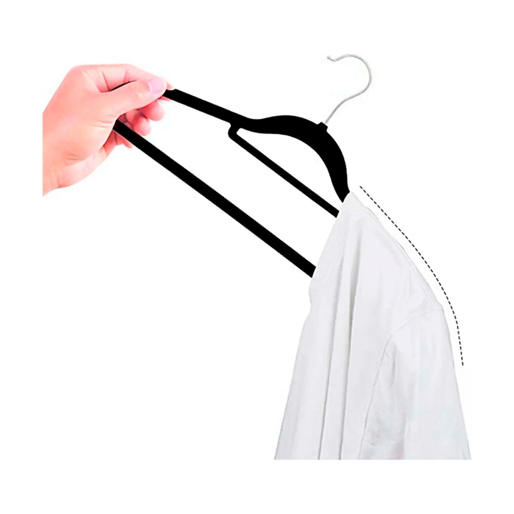 Colgadores De Ropa Antideslizantes Terciopelo 20 Unid Gancho-2