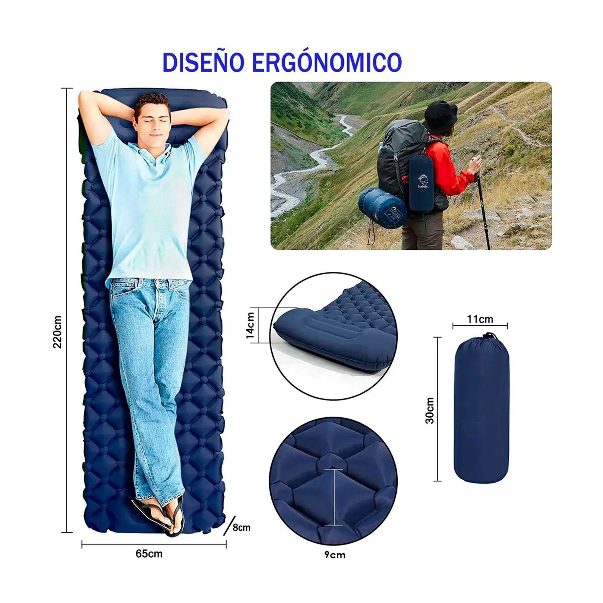 Colchón Inflable Plegable Portátil Para Acampar Colchoneta-5