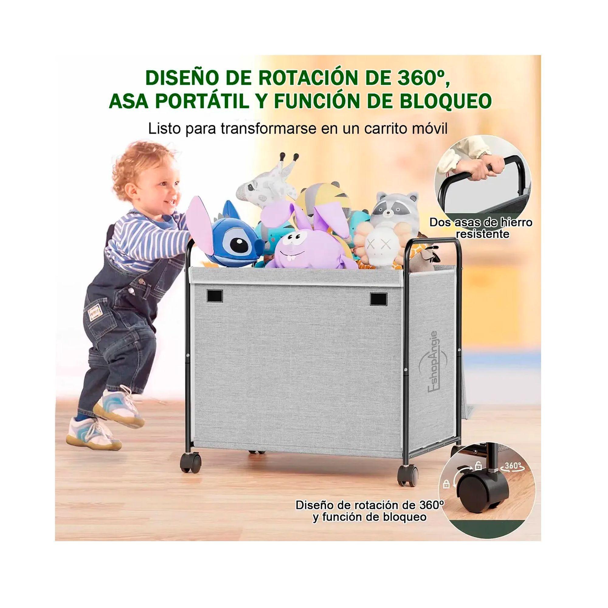 Cesto Organizador Multiuso Ropa Juguetes Con Ruedas-3