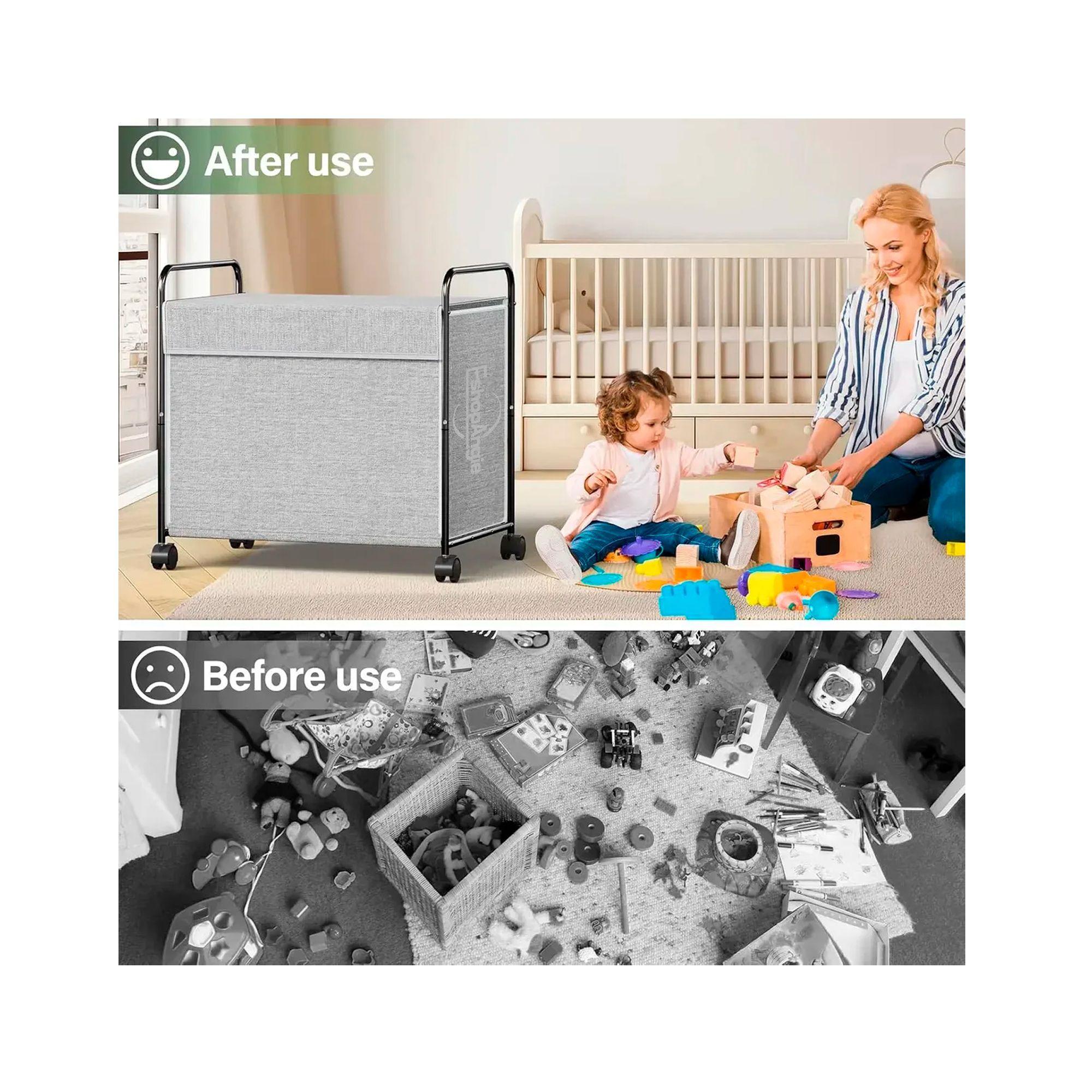 Cesto Organizador Multiuso Ropa Juguetes Con Ruedas-7