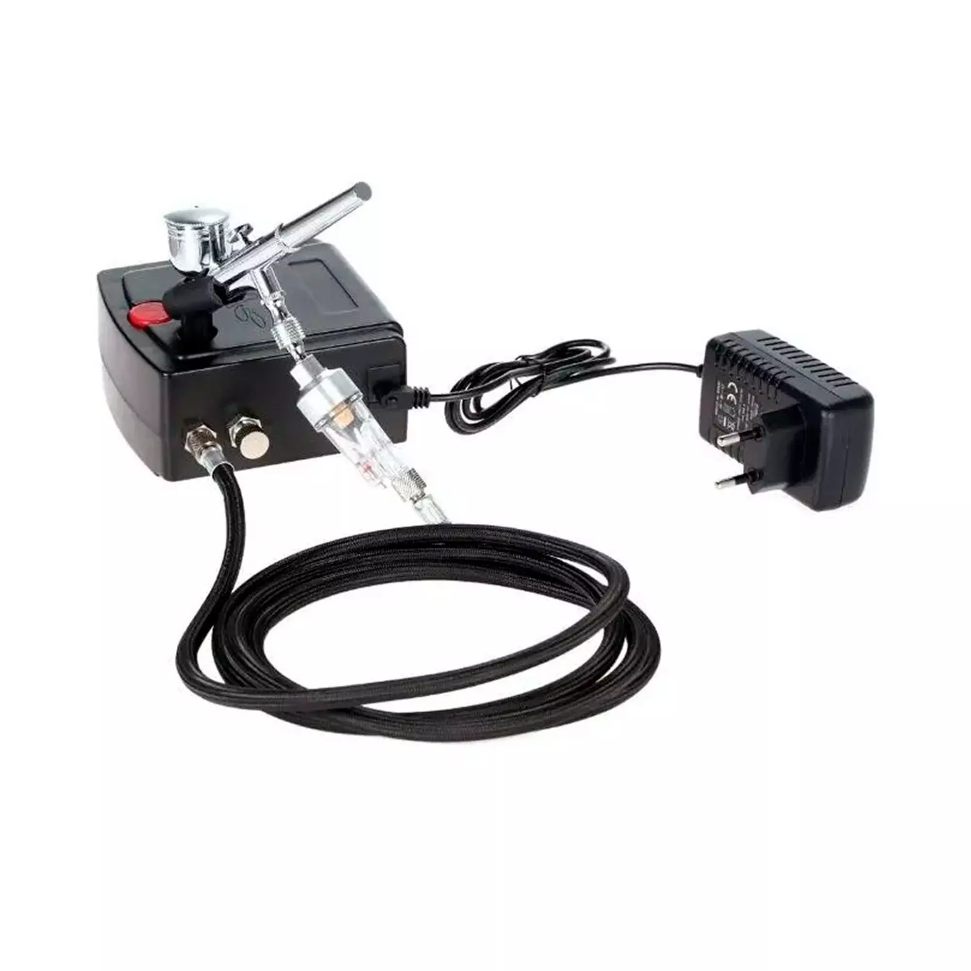 Kit Aerografo Profesional Compresor Filtro Manguera-2