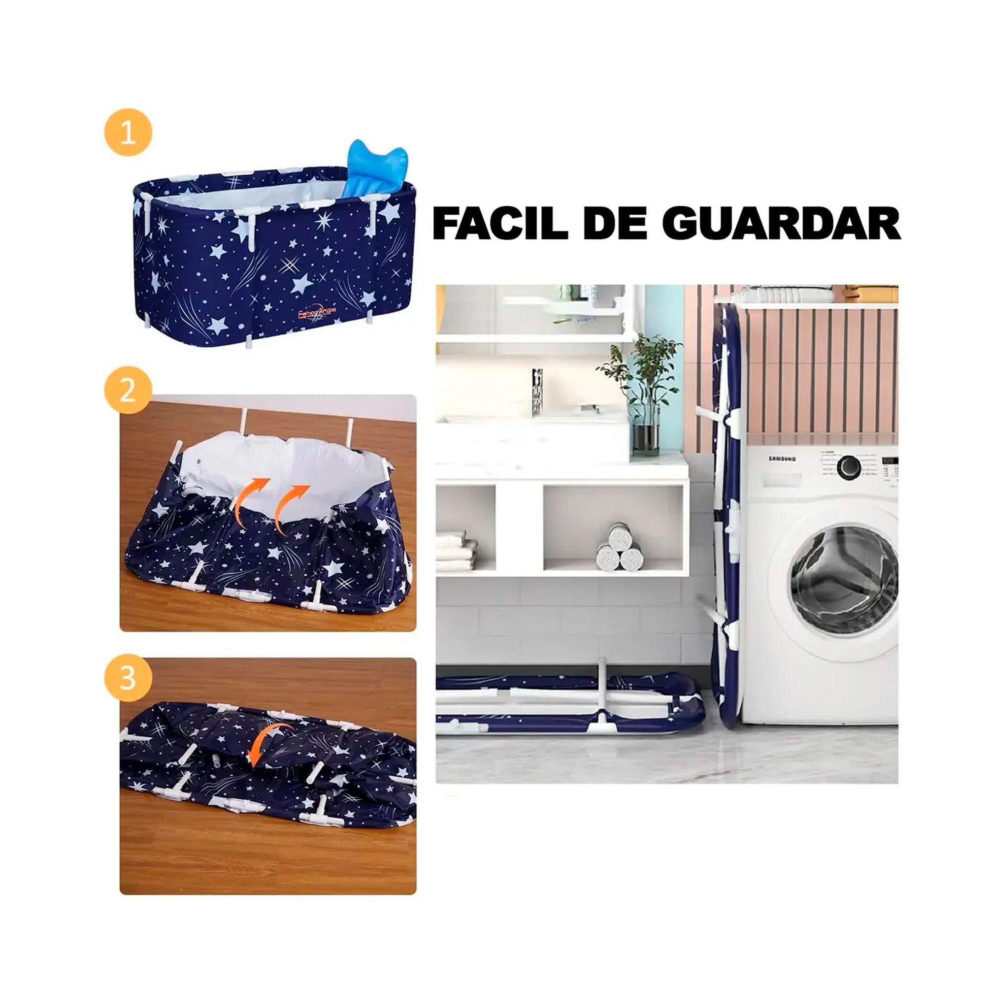 Bañera Plegable Portátil Adultos Y Niños Balde Spa -2