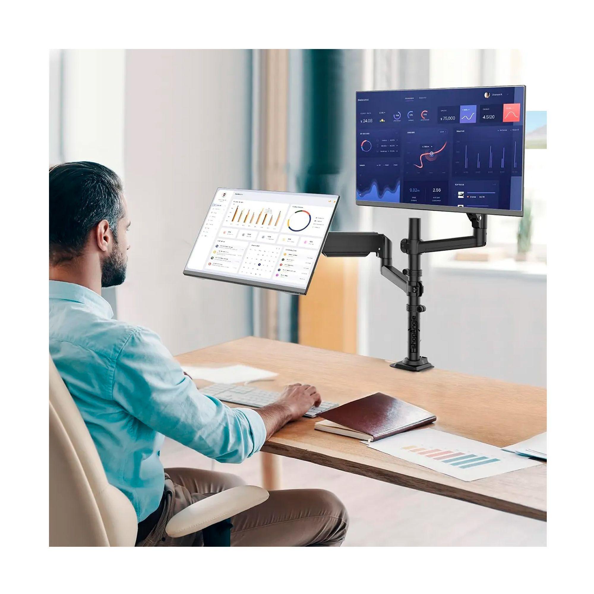 Brazo Soporte Doble Monitor Escritorio 13 A 32 Pulgadas 9kg-7