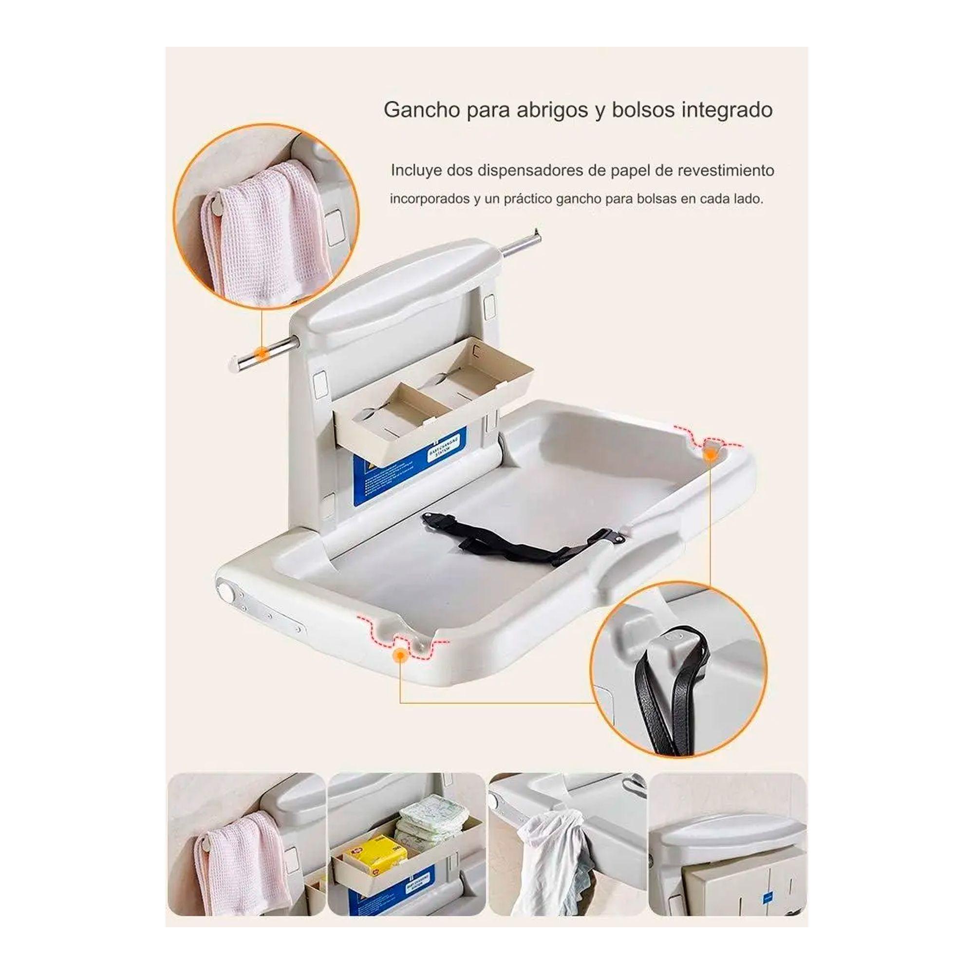 Mudador Cambiador Plegable Para Bebe Horizontal Ba o P blico-2