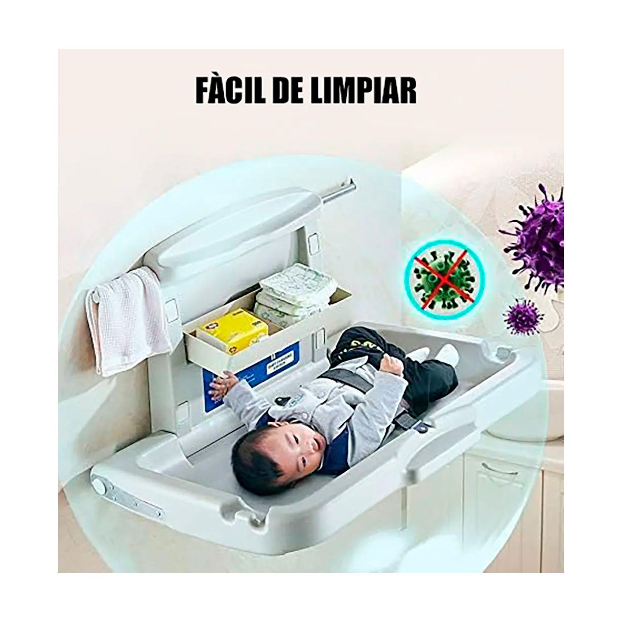Mudador Cambiador Plegable Para Bebe Horizontal Ba o P blico-3