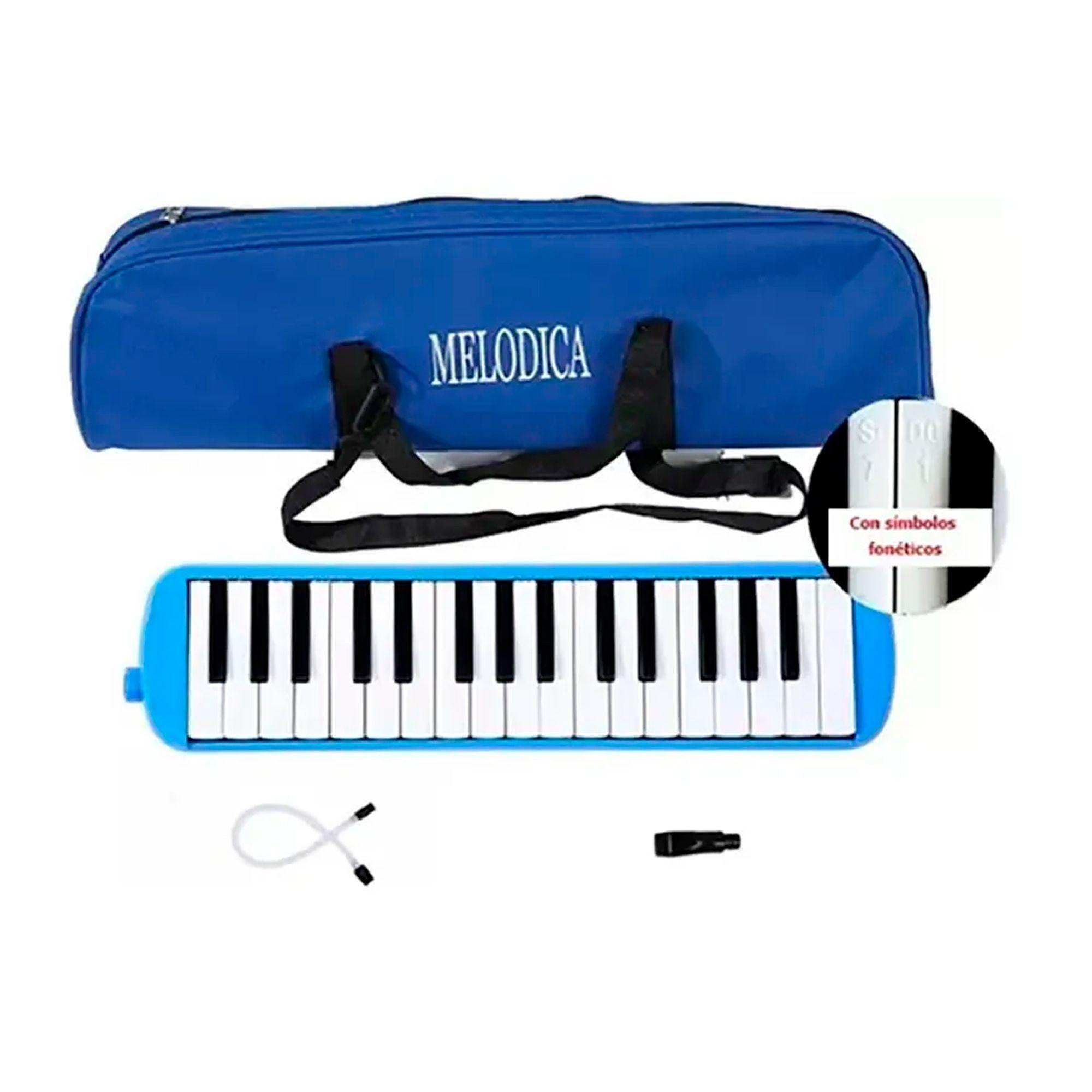 Melódica Teclado 32 Notas + Boquilla + Estuche Maletin /azul-2