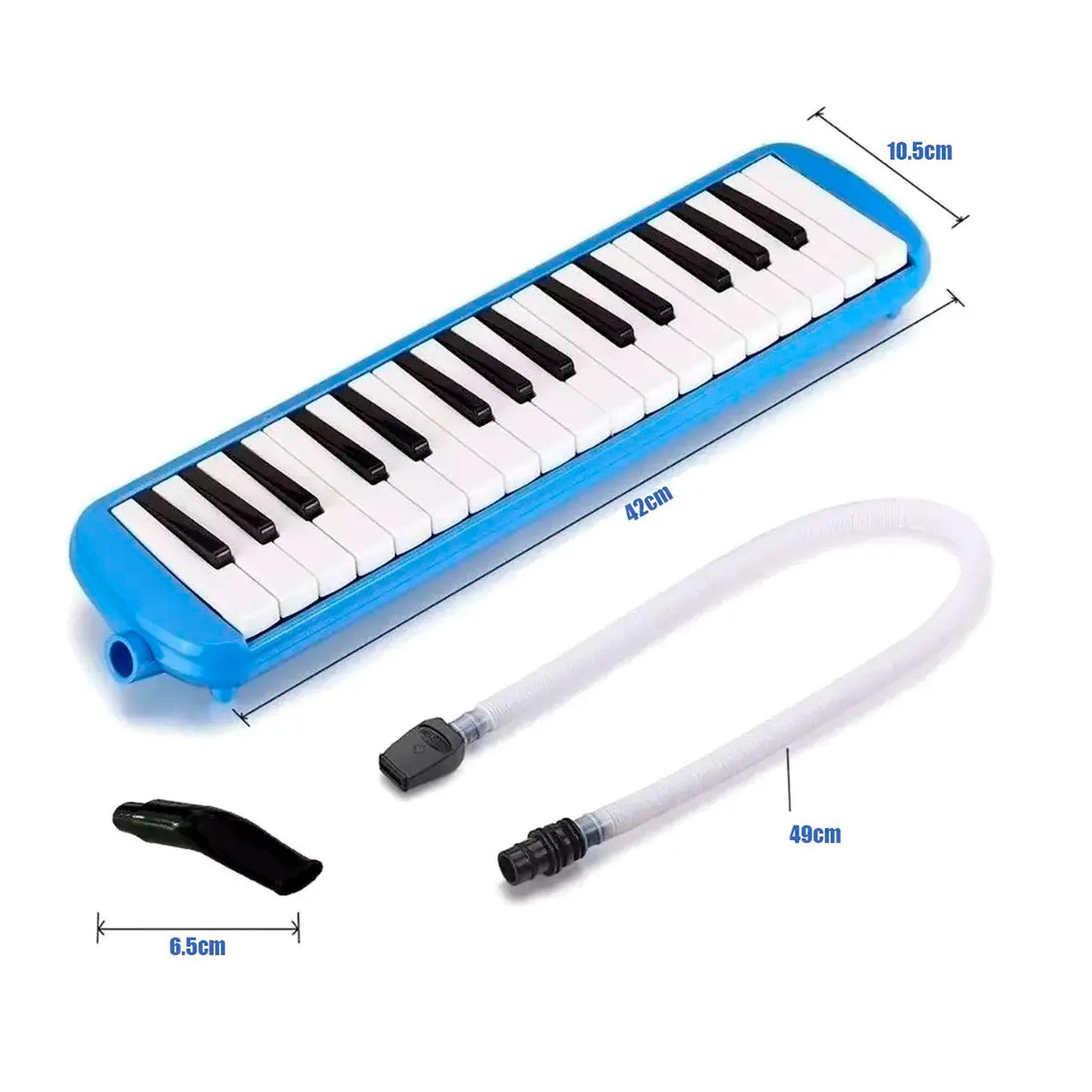 Melódica Teclado 32 Notas + Boquilla + Estuche Maletin /azul-5