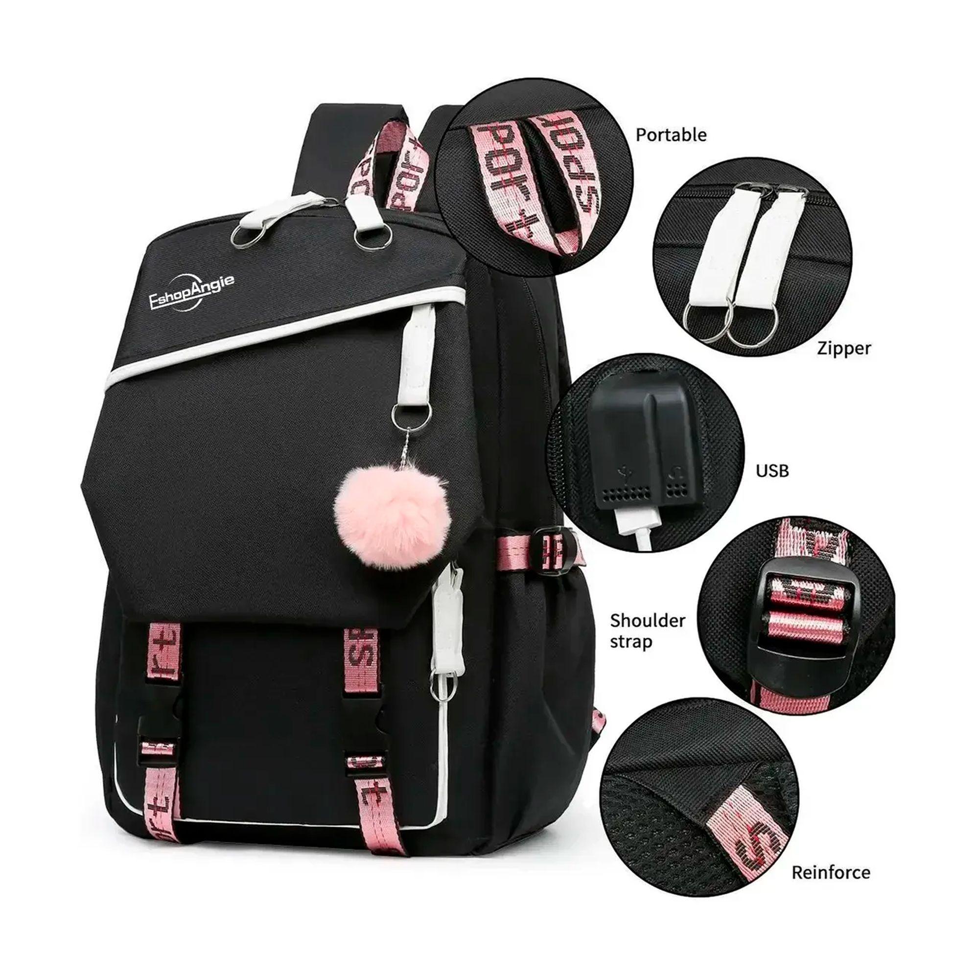 Mochila Urbana Bolso Escolar Juvenil Con Interfaz Usb Aux-2