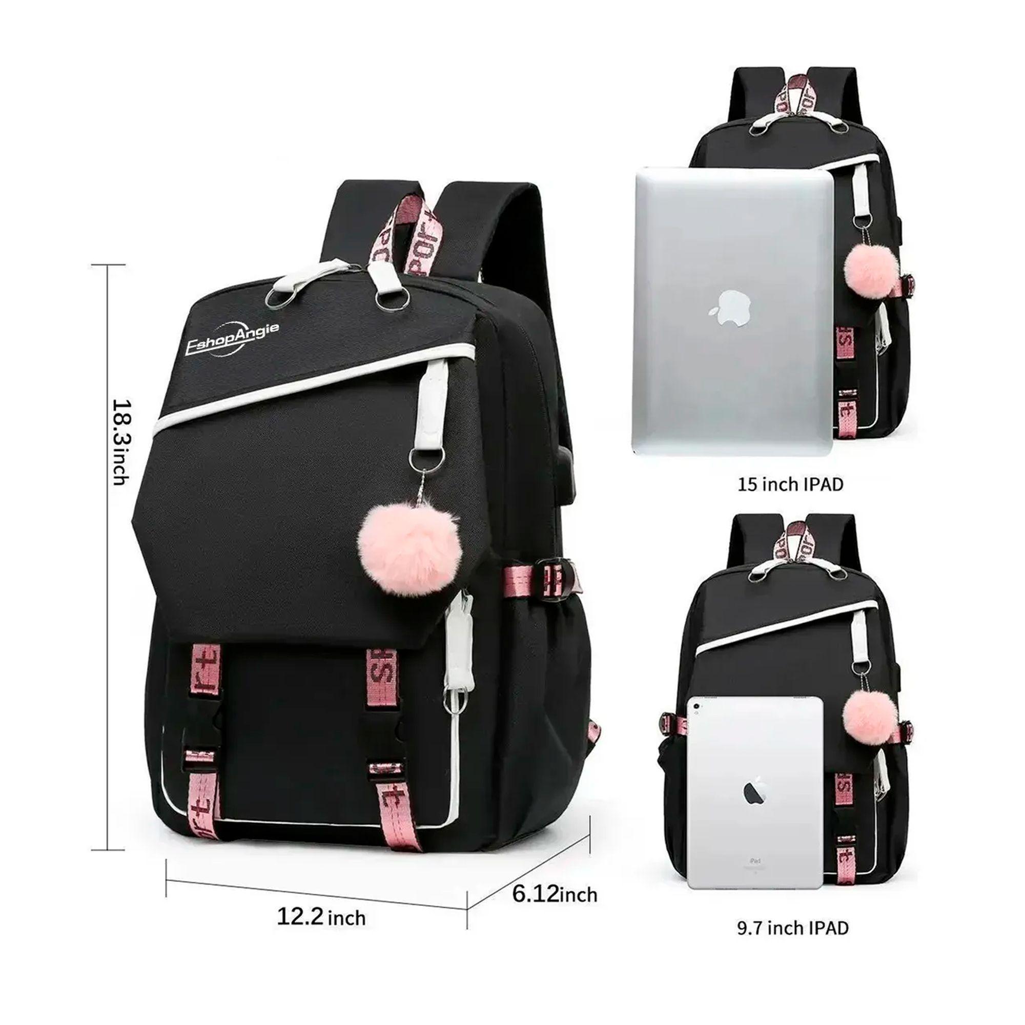 Mochila Urbana Bolso Escolar Juvenil Con Interfaz Usb Aux-4