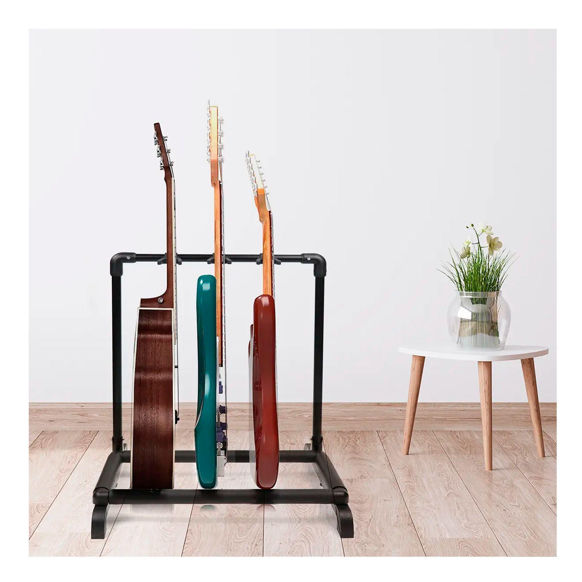 Atril Soporte Triple Para Guitarra Y Bajo Portatil-5