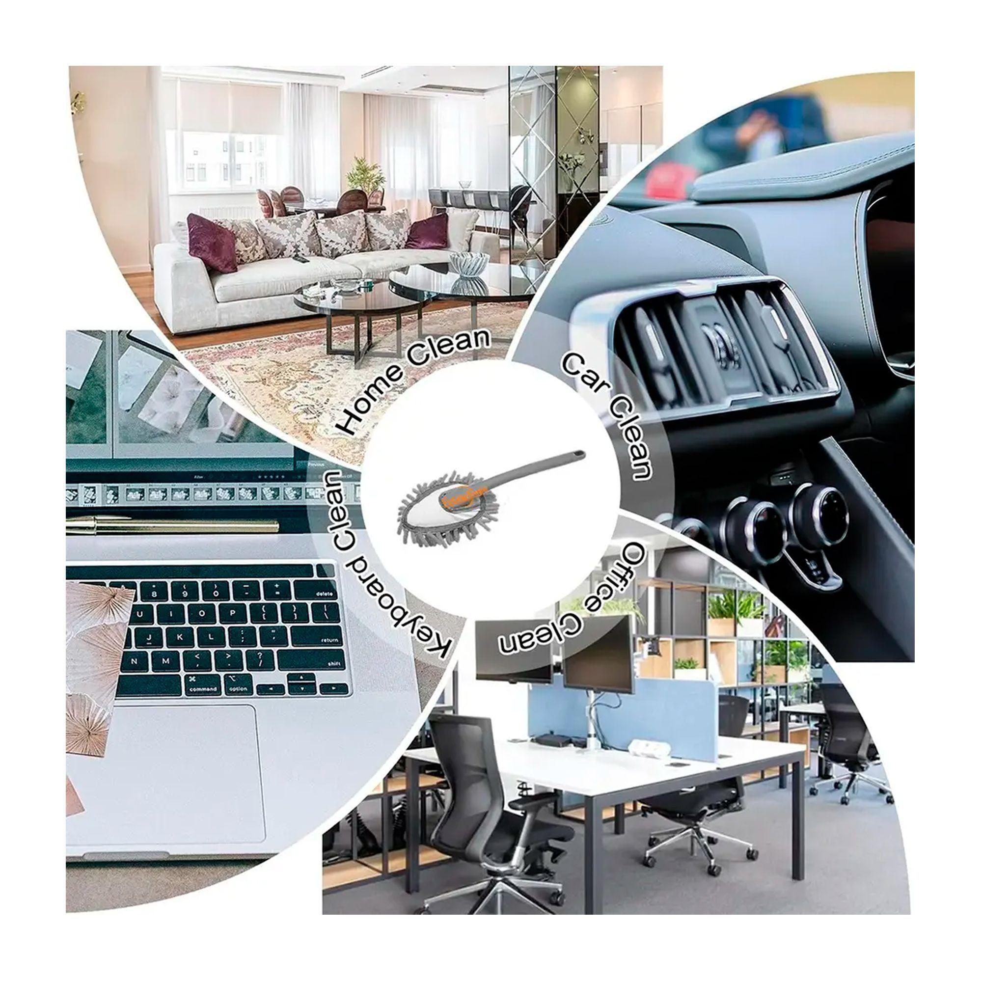 Kit Cepillos De Microfibra Auto Hogar Interior Y Exterior-4