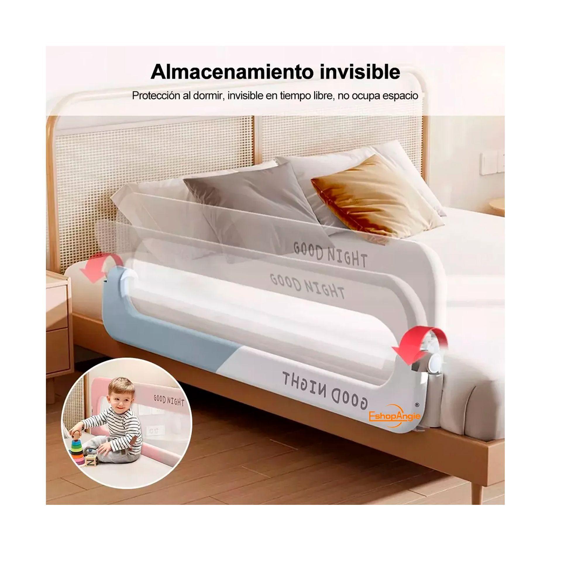 Baranda De Cama 1.5mtrs Seguridad Bebe Abatible Ajustable-4