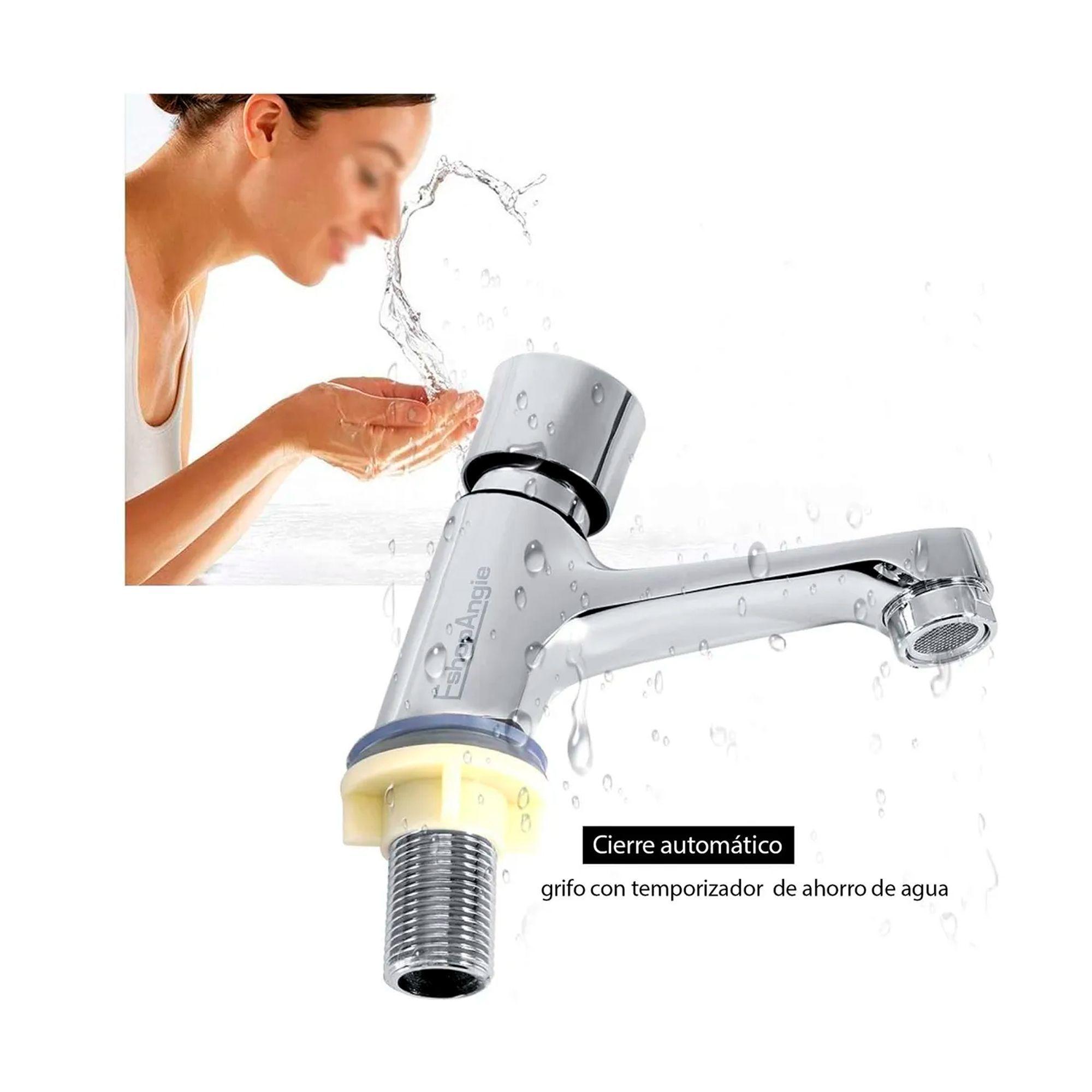 Llave Temporizada Lavamanos Lavatorio Cromada-2