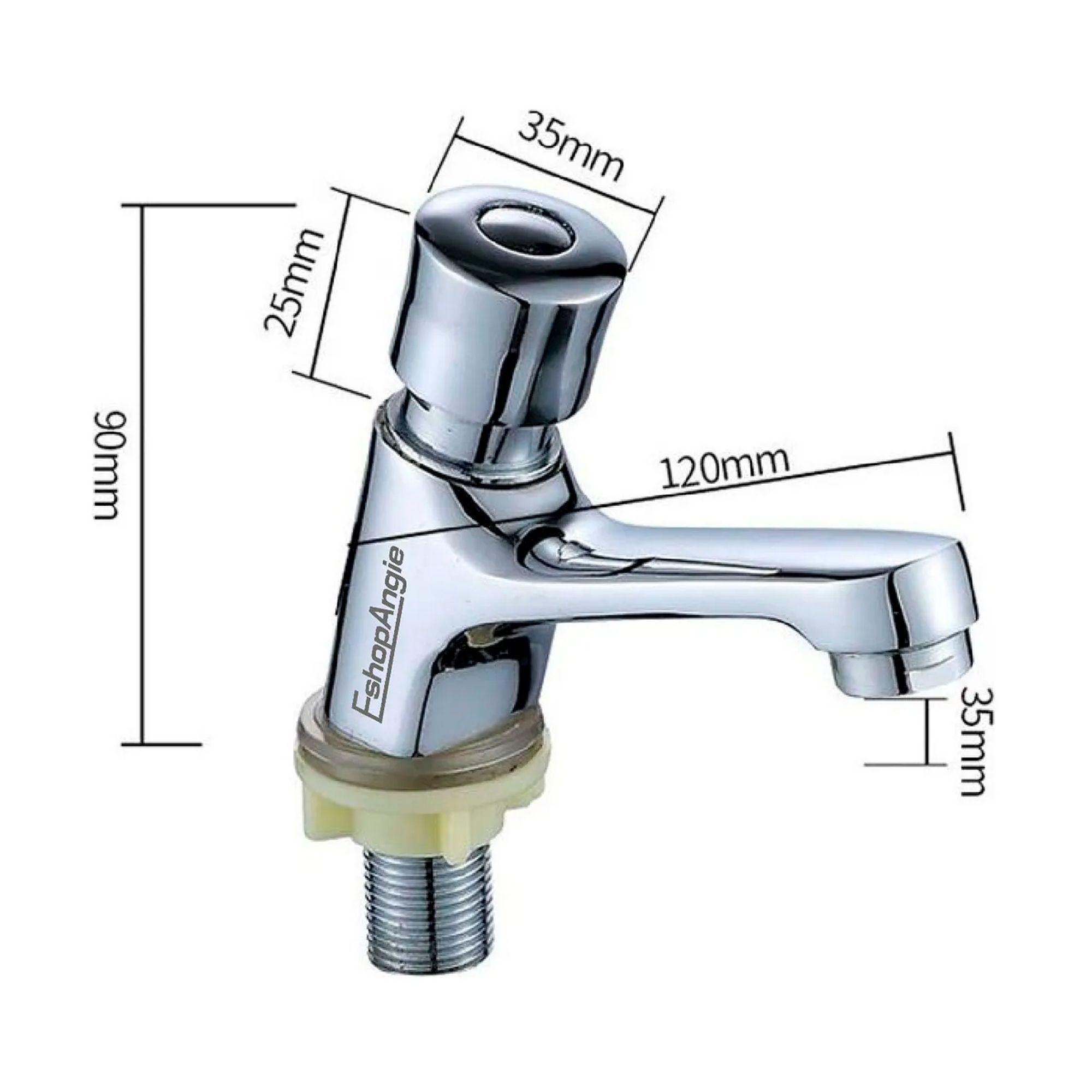 Llave Temporizada Lavamanos Lavatorio Cromada-3