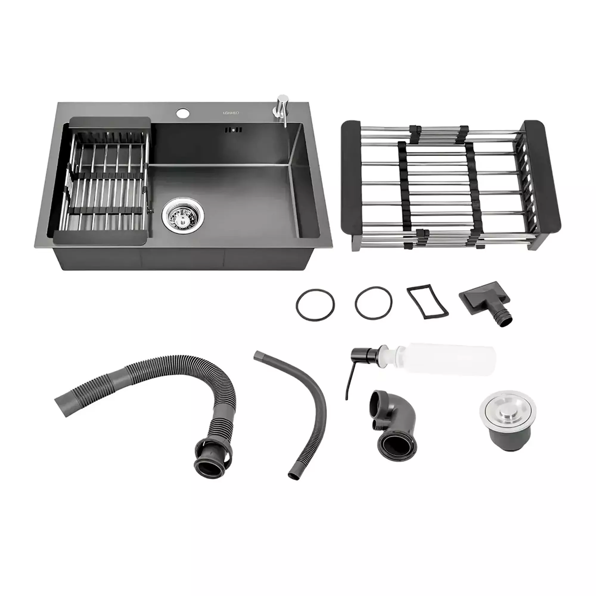 Lavaplatos Simple Empotrado Acero Inoxidable Bajo Cubierta-2