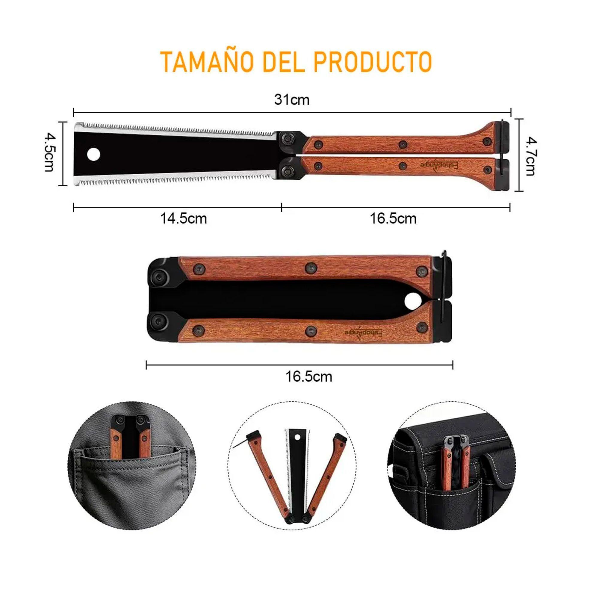 Serrucho Sierra Japones Plegable Doble Filo Tipo Mariposa-6