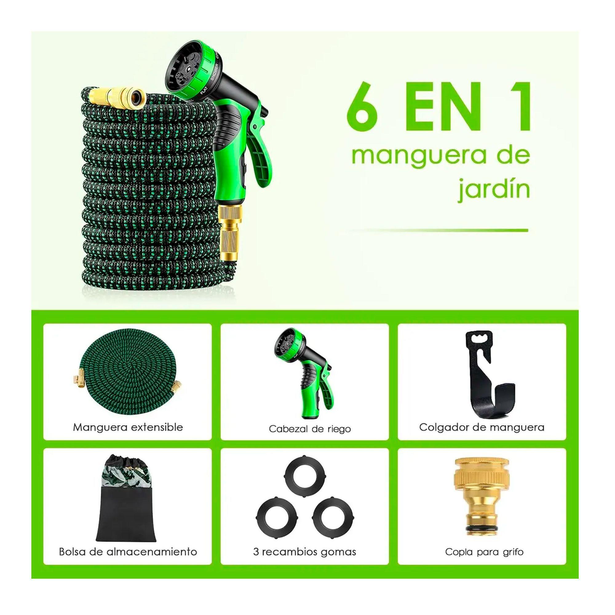 Manguera Retr ctil Expandible Jard n 30 Metros Con Pistola-1