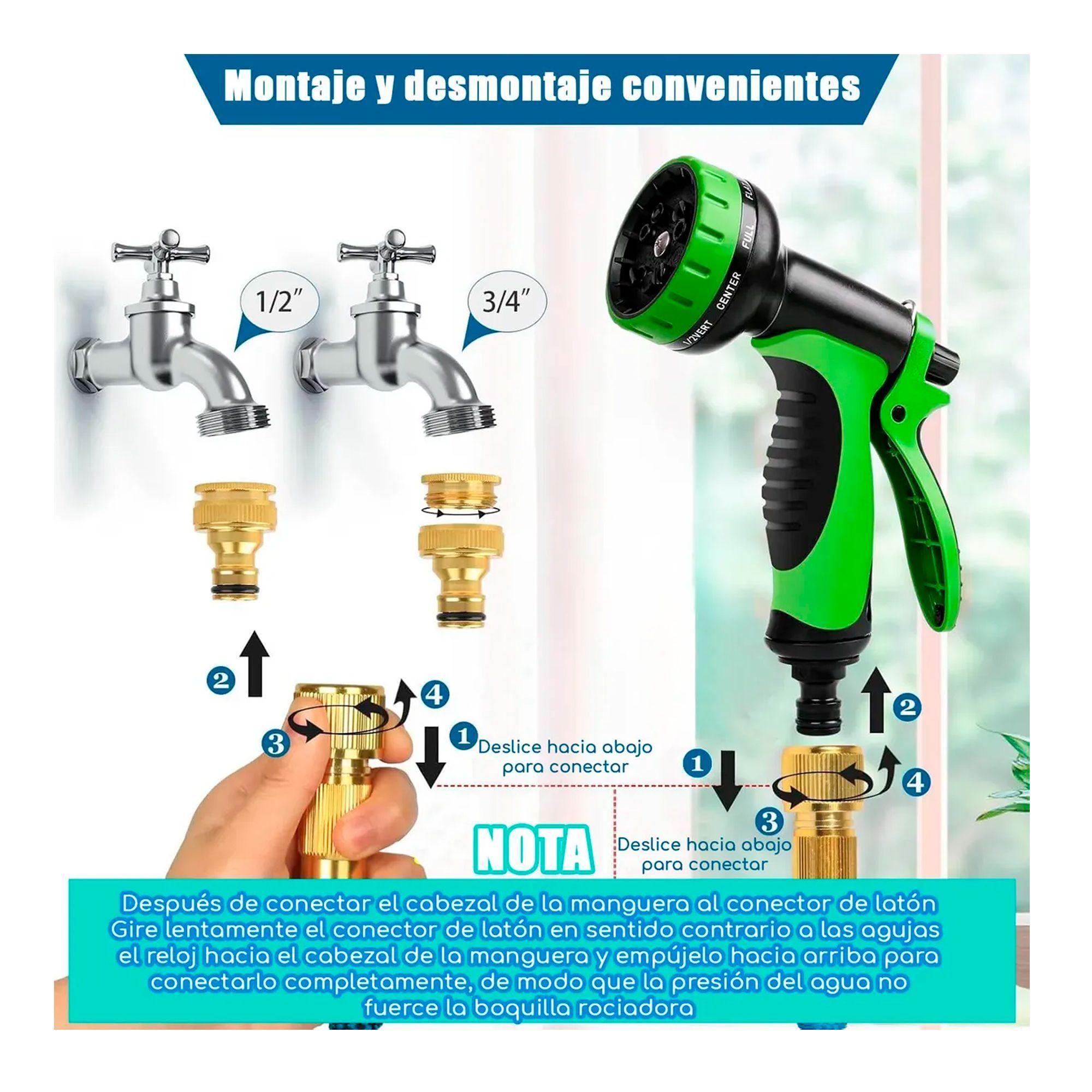 Manguera Retr ctil Expandible Jard n 30 Metros Con Pistola-5