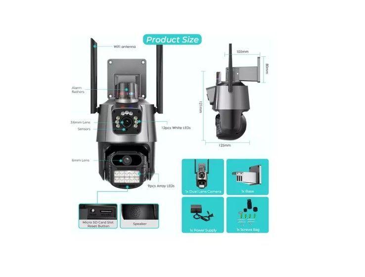 Camara De Seguridad Vigilancia Dual Visión Wifi Ip-4
