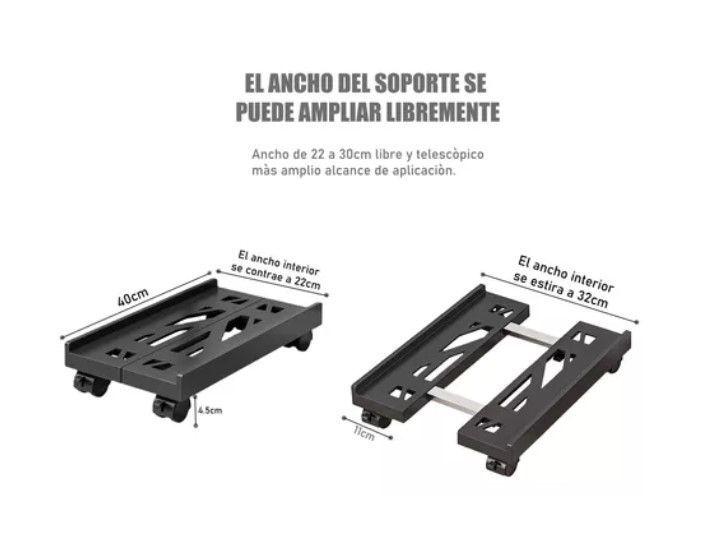 Base/soporte De Cpu Expandible Retráctil Con Ruedas Y Freno-7