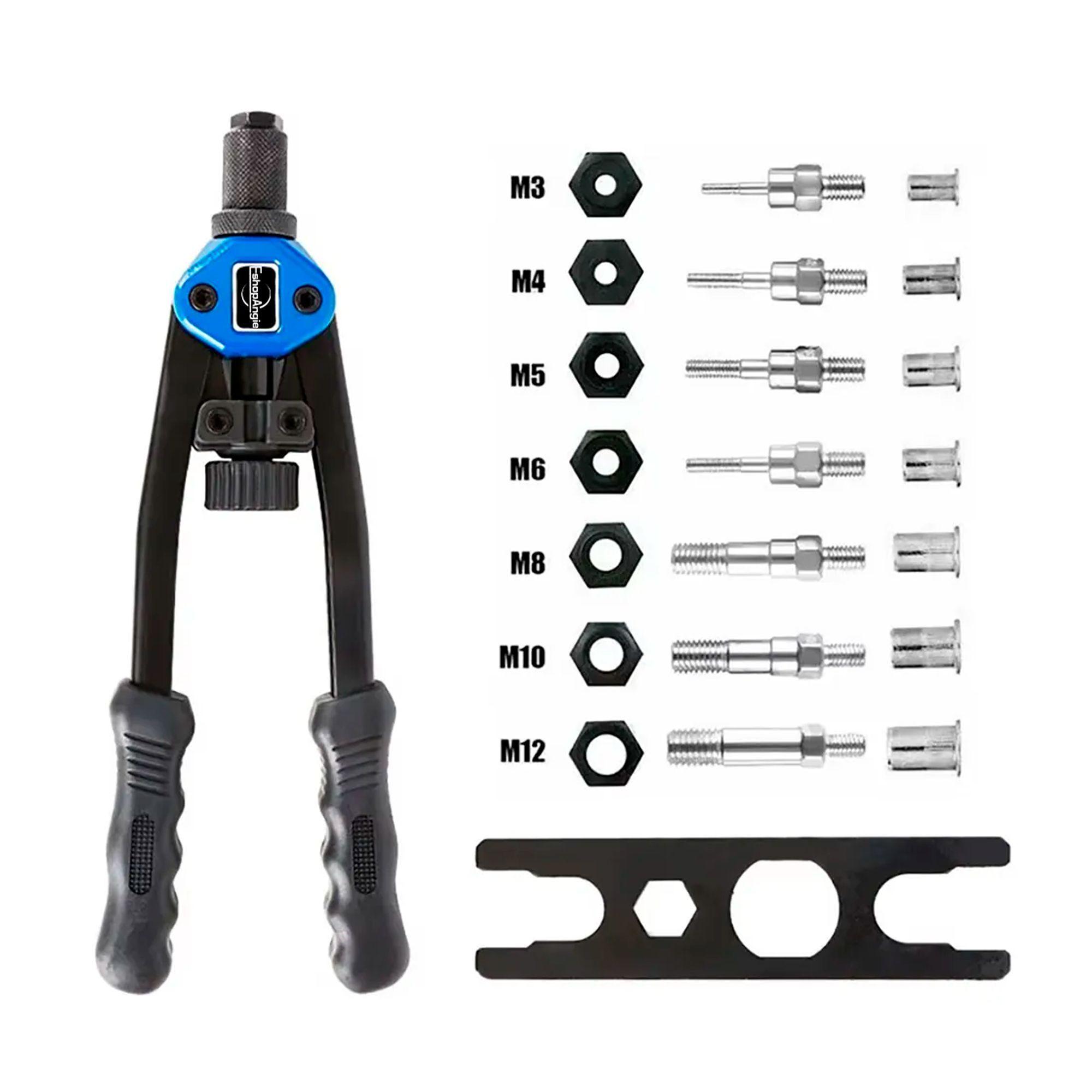 Kit Remachadora Tuerca Mandril M3-m12 Remache Ciego 110pzs-3