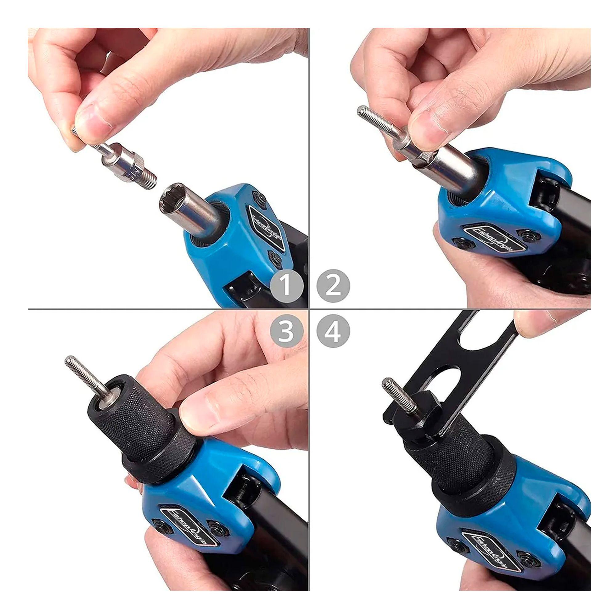 Kit Remachadora Tuerca Mandril M3-m12 Remache Ciego 110pzs-6