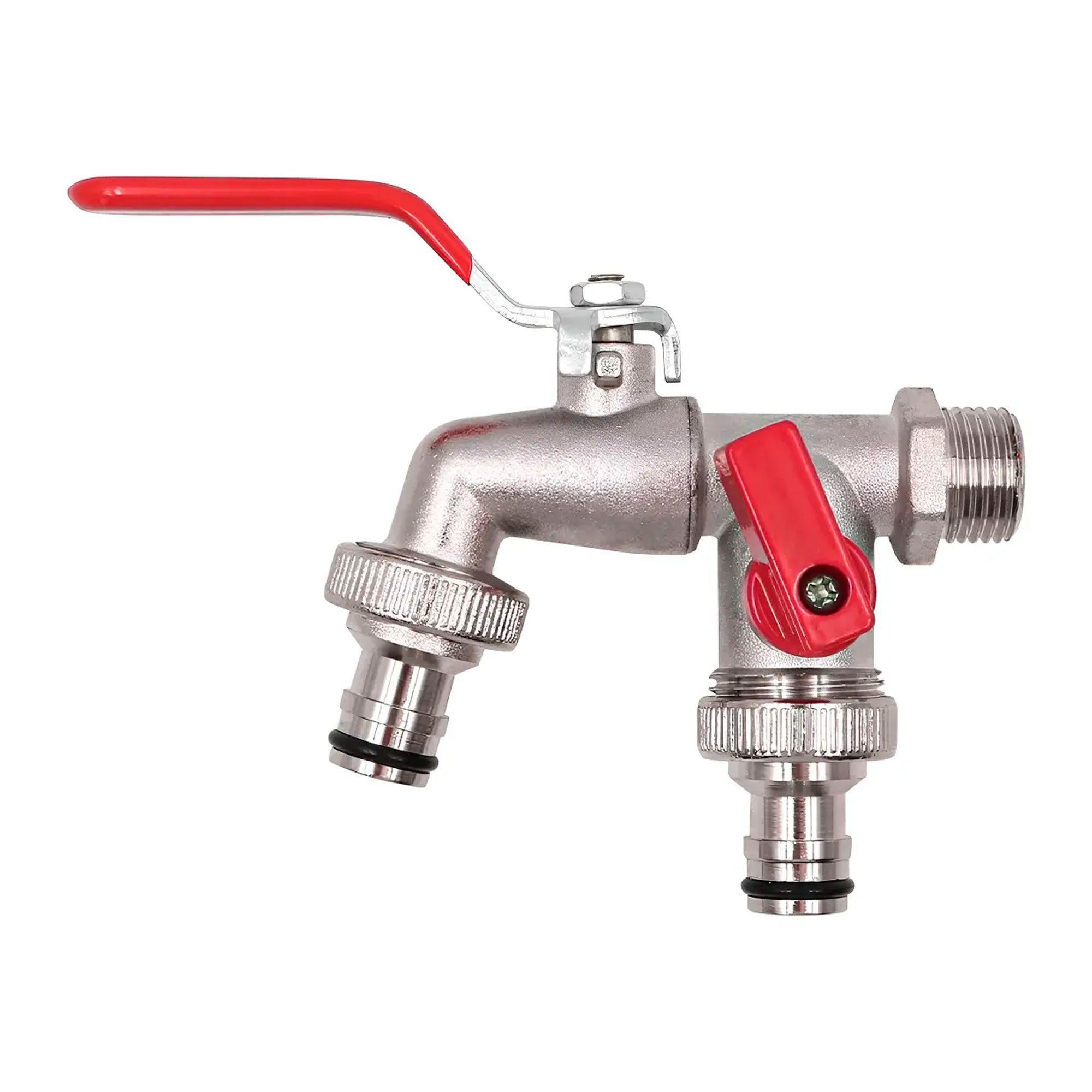 Llave De Jard n Con Doble Salida 1 2 Grifo De V lvula-0