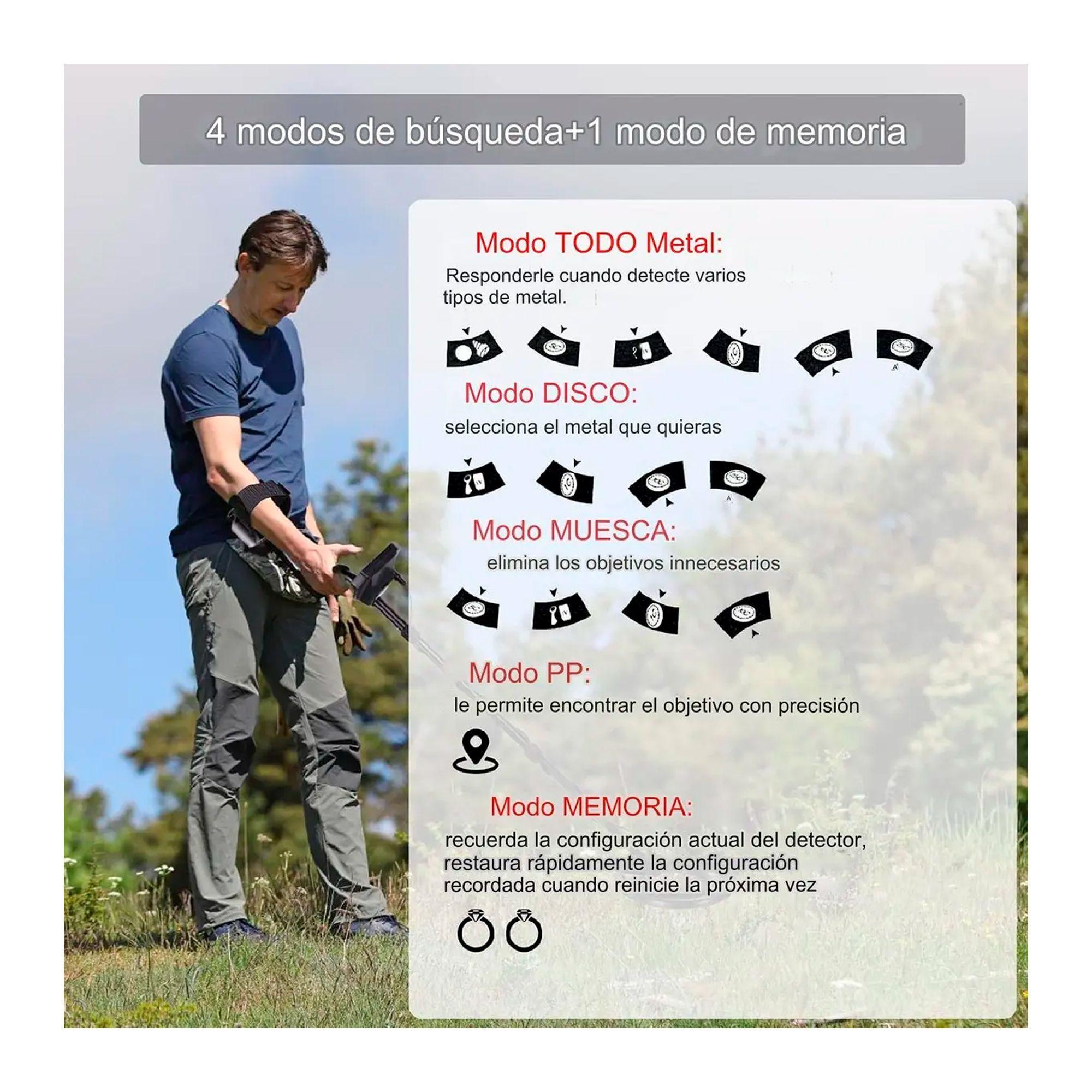 Detector De Metales Oro/plata/cobre Con Pantalla Lcd Md-1079-4