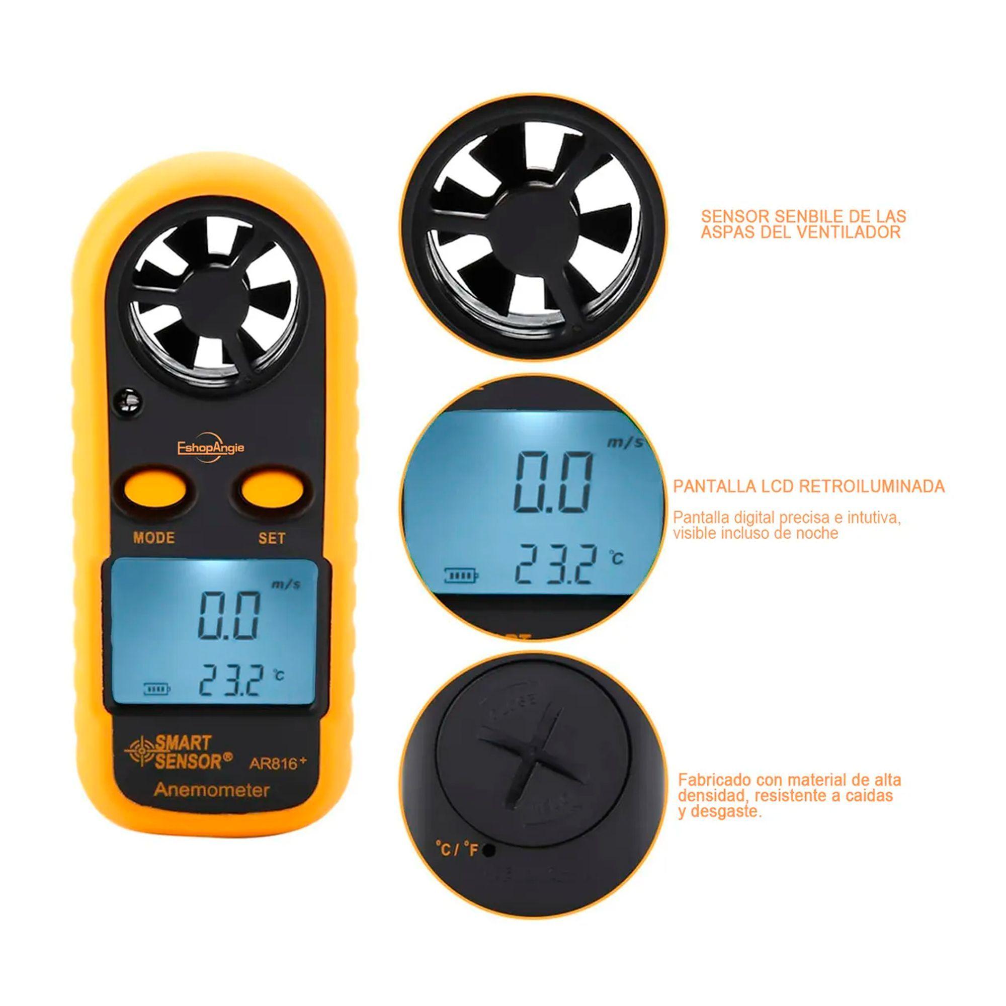 Anemometro Termometro Digital Ar816 Medidor Del Viento-3
