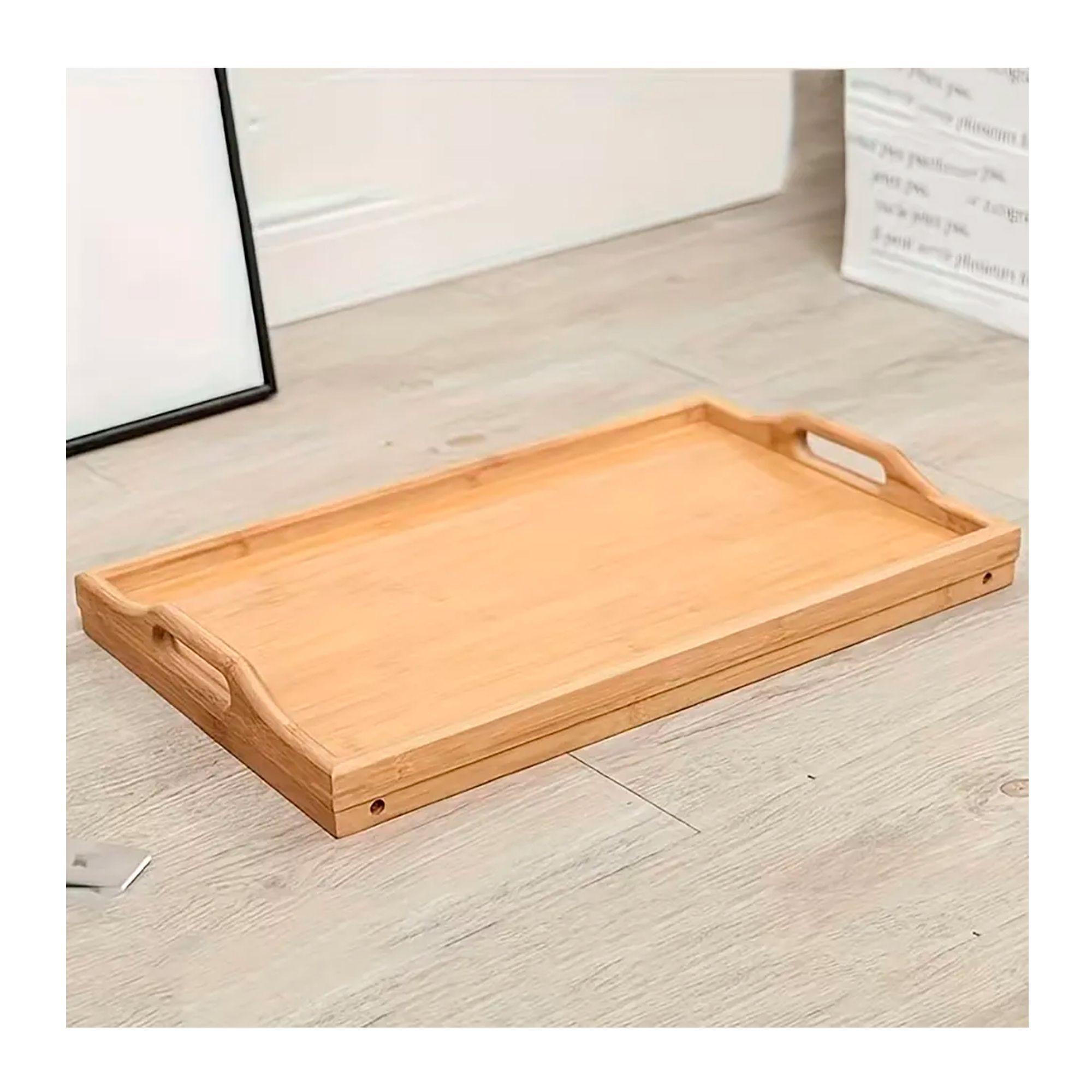 Bandeja Mesa Plegable De Bambu Para Cama Desayuno Notebook-2