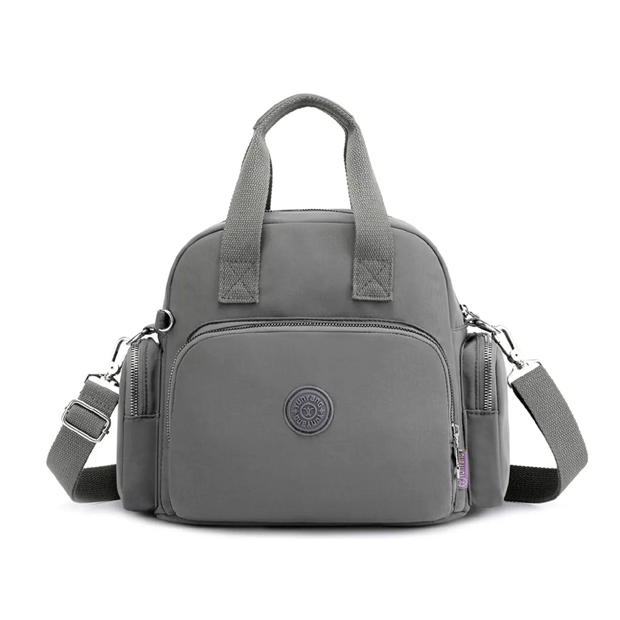 Mochila Bolso Mujer Nylon Multifuncional Con Usb Para Viaje -0