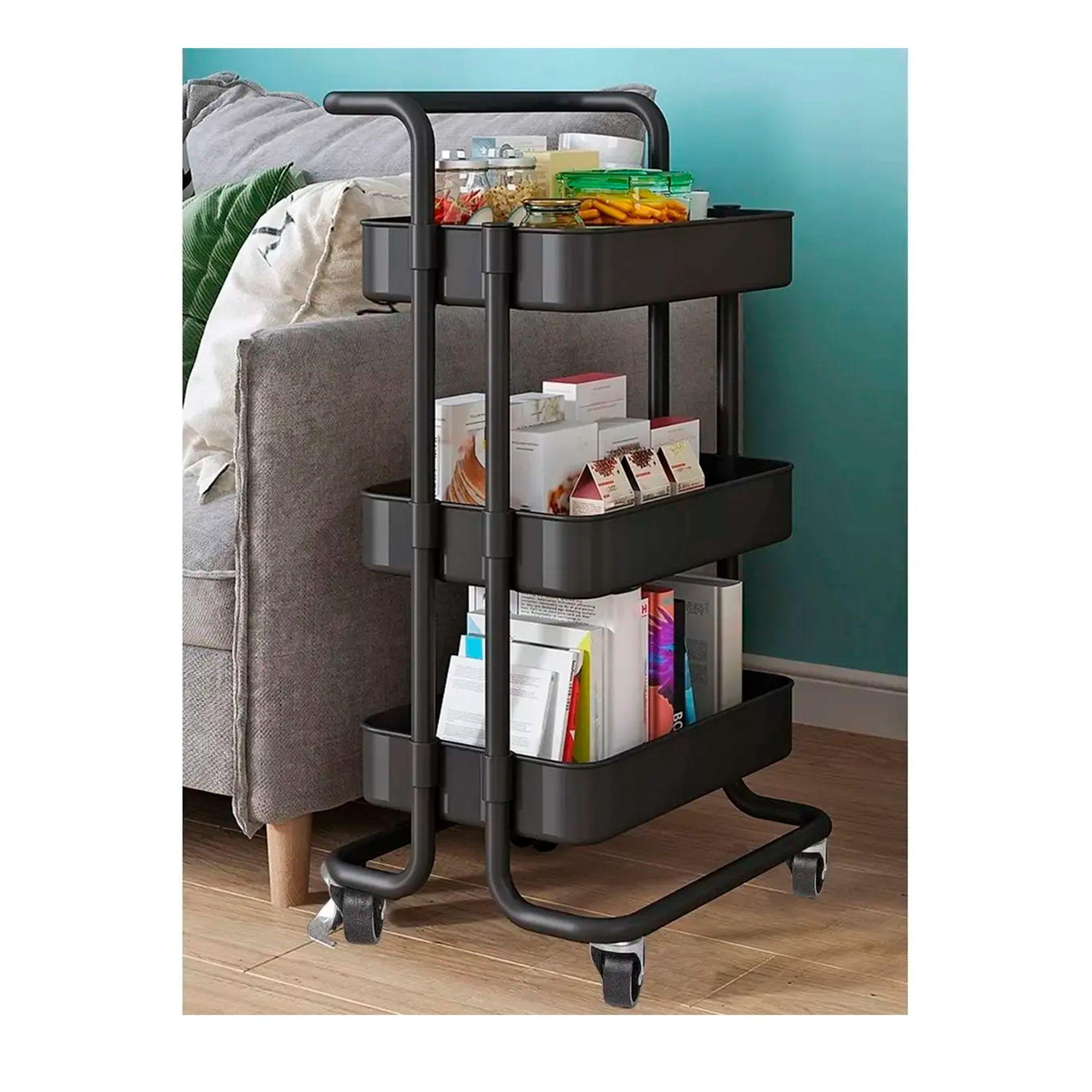Carrito Organizador Almacenamiento 3 Niveles Con Ruedas-4