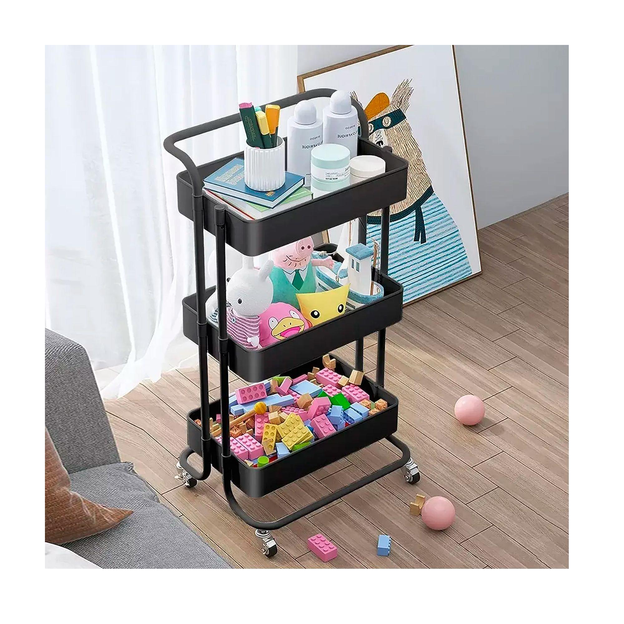 Carrito Organizador Almacenamiento 3 Niveles Con Ruedas-5