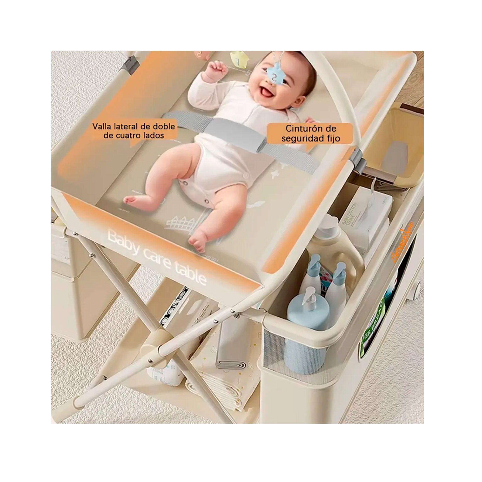 Cambiador Portátil Bebé Plegable Multifuncional Mudador-6