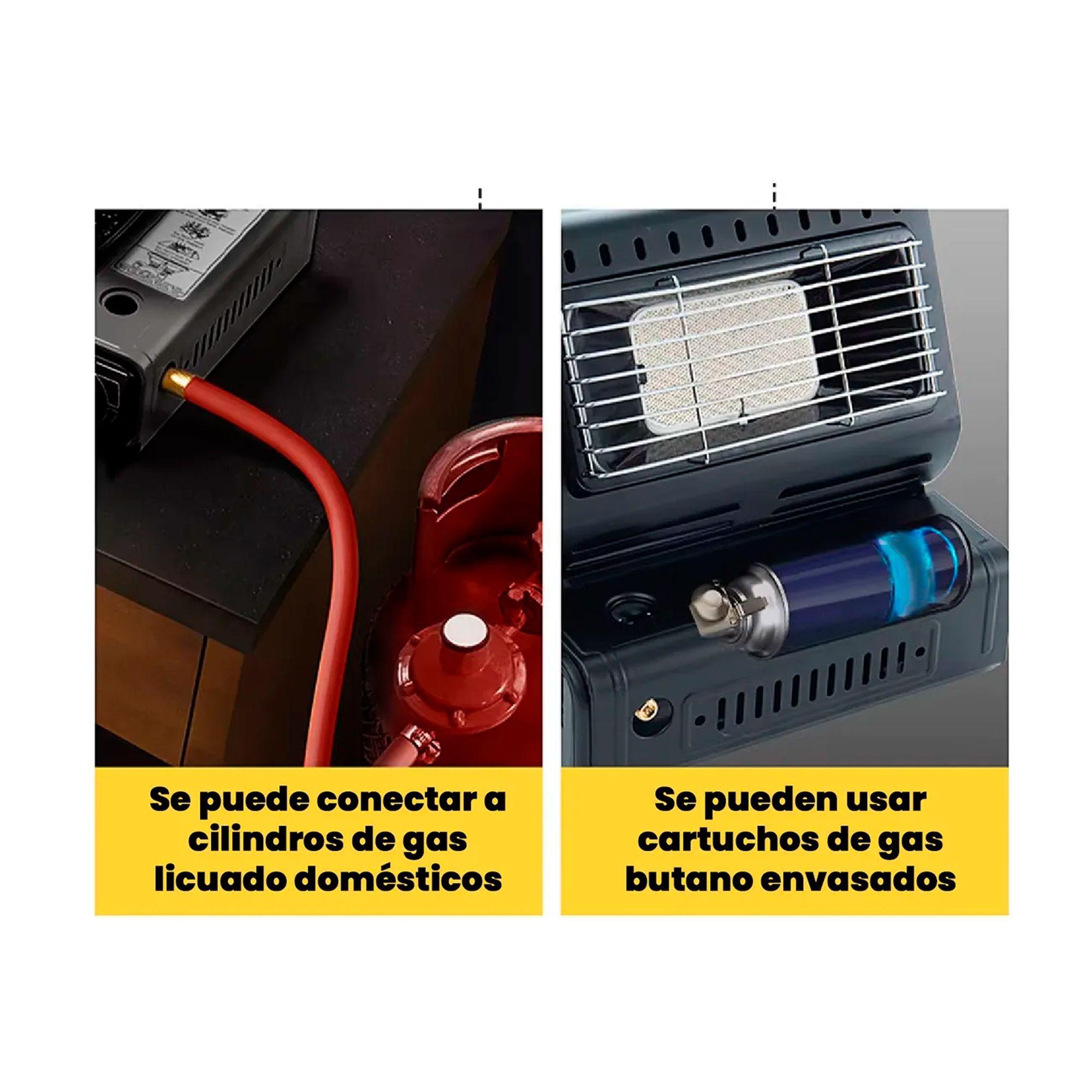 Calefactor Cocinilla Gas Hibrida 2 En 1 Portatil Camping-4