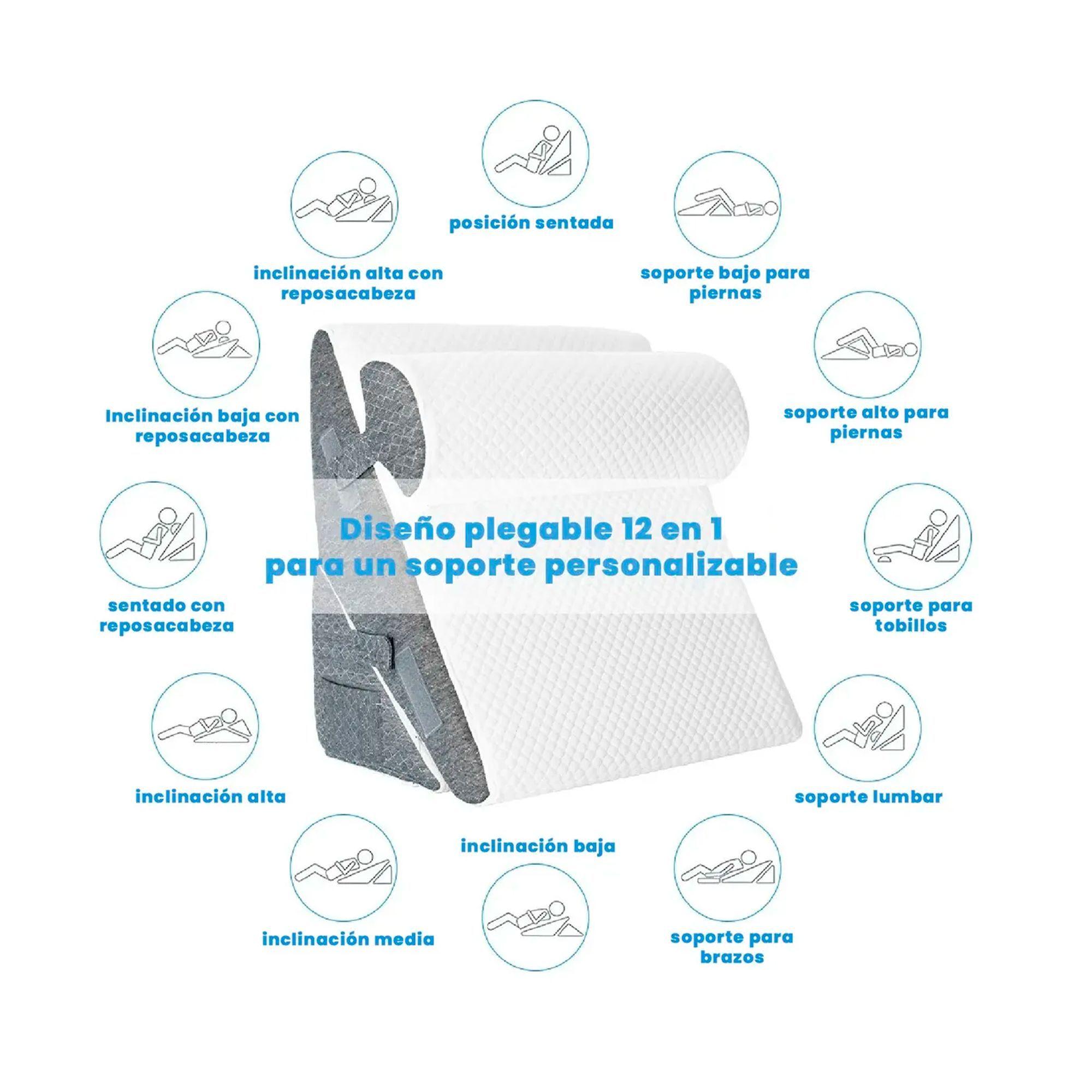 Almohada Cojin Antireflujo Tipo Cuna Respaldo Grande Adulto-3