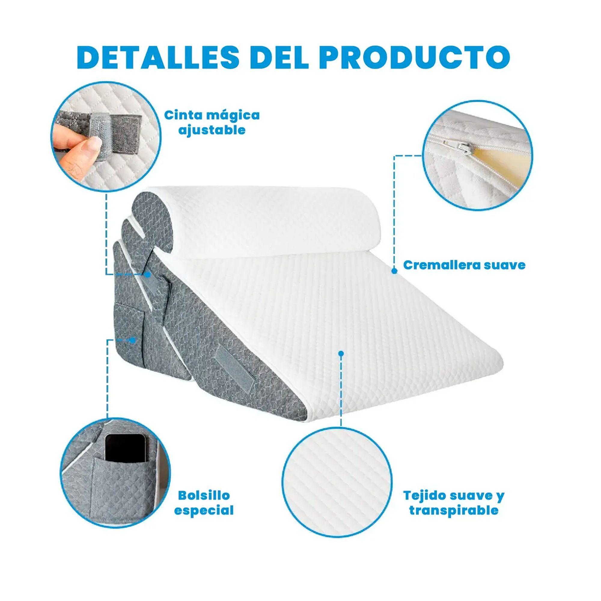 Almohada Cojin Antireflujo Tipo Cuna Respaldo Grande Adulto-4