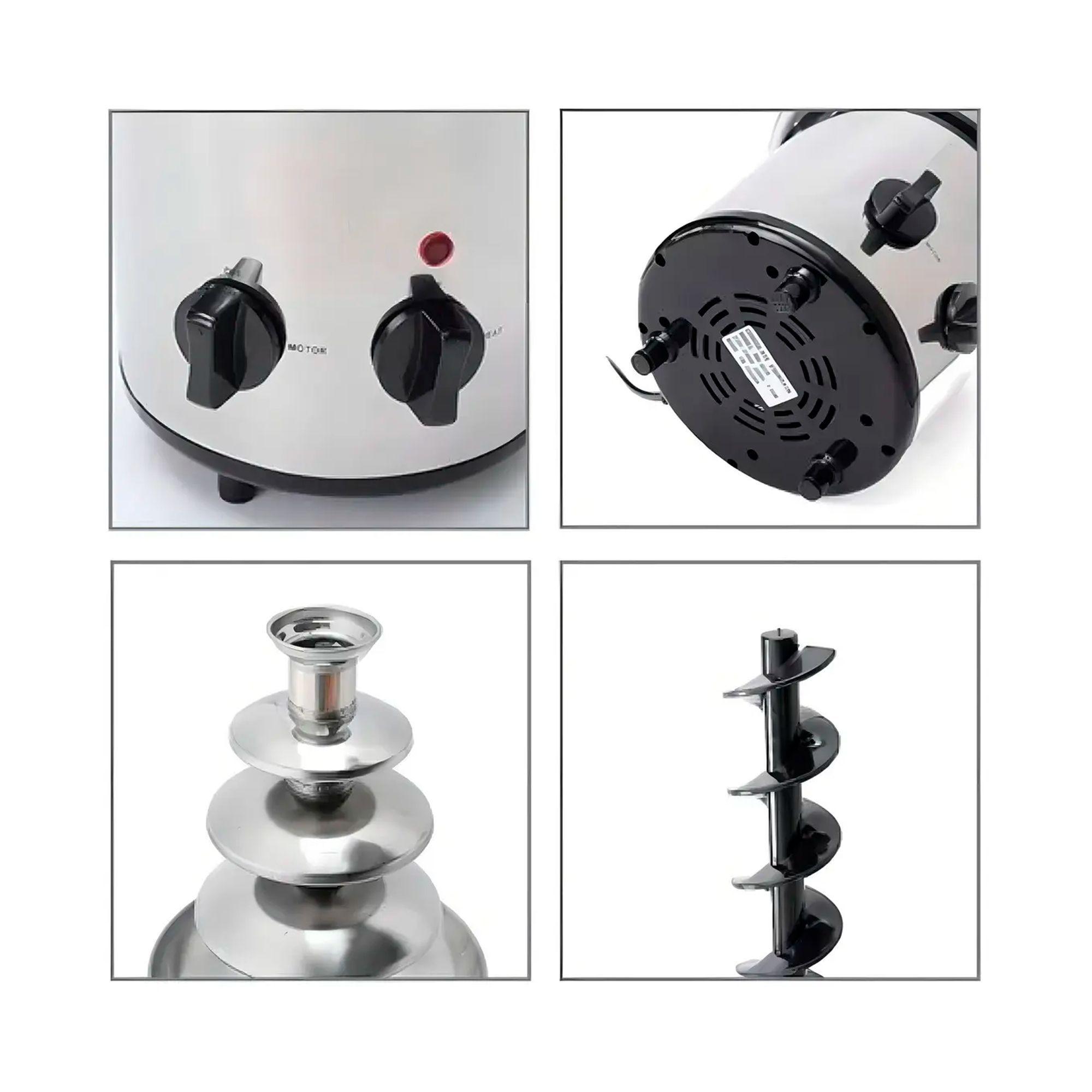 Cascada Fuente Chocolate Fondue 4 Niveles Acero Inoxidable-2