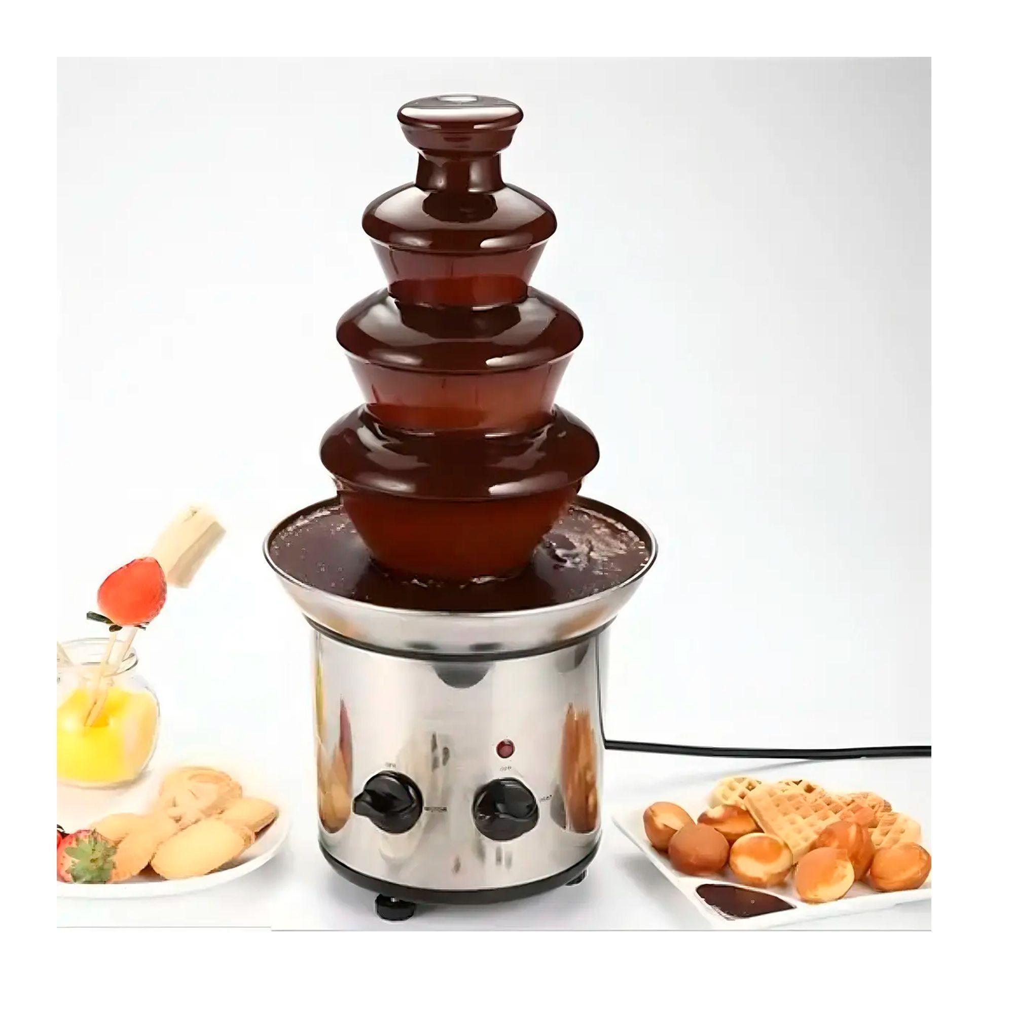 Cascada Fuente Chocolate Fondue 4 Niveles Acero Inoxidable-4