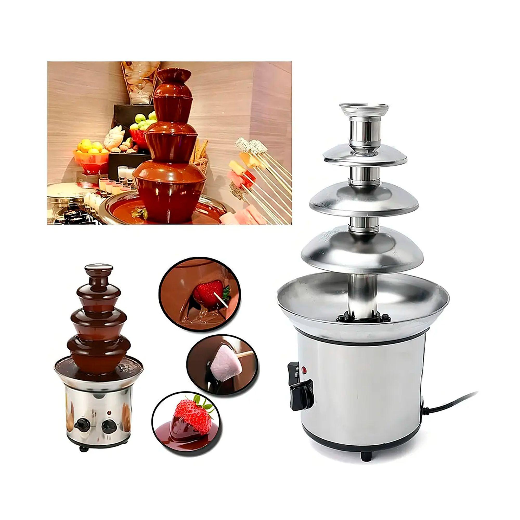 Cascada Fuente Chocolate Fondue 4 Niveles Acero Inoxidable-7