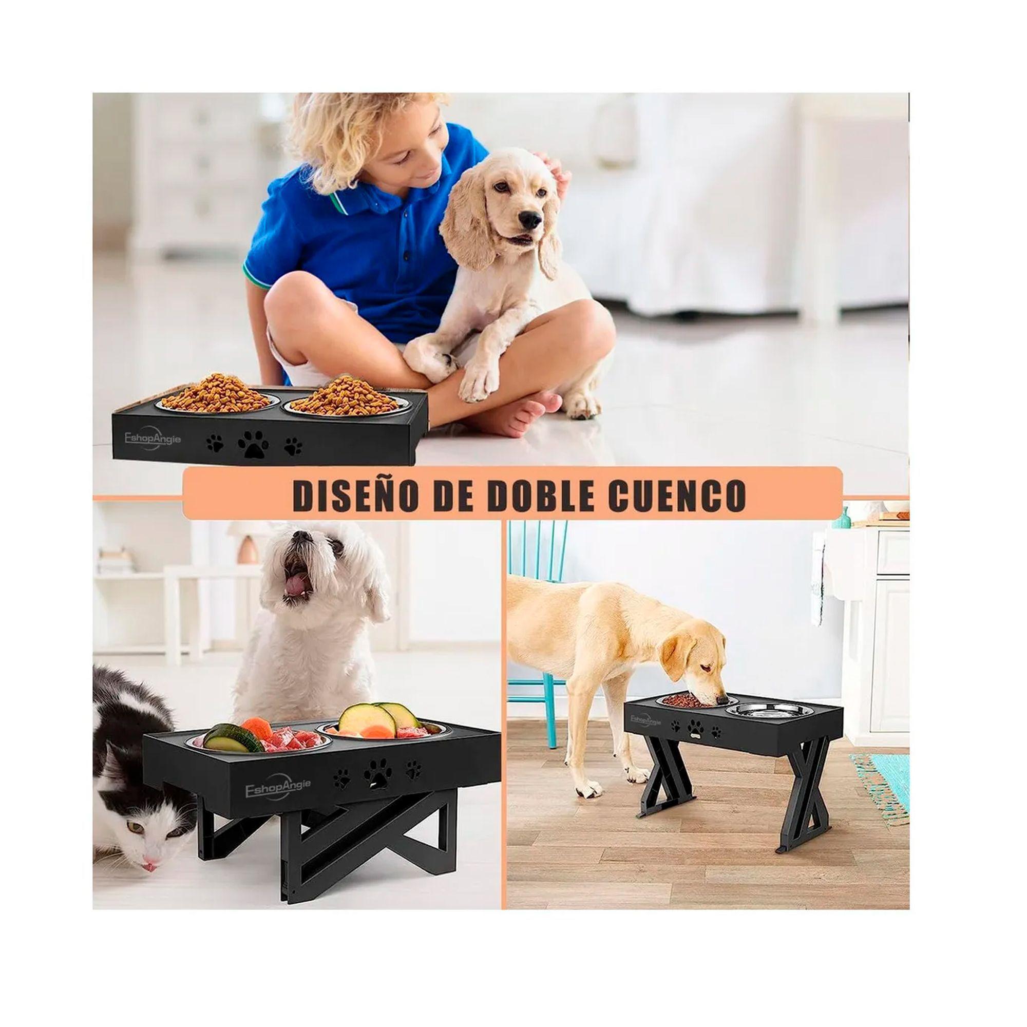 Comedero-bebedero Para Perros Altura Ajustable-3