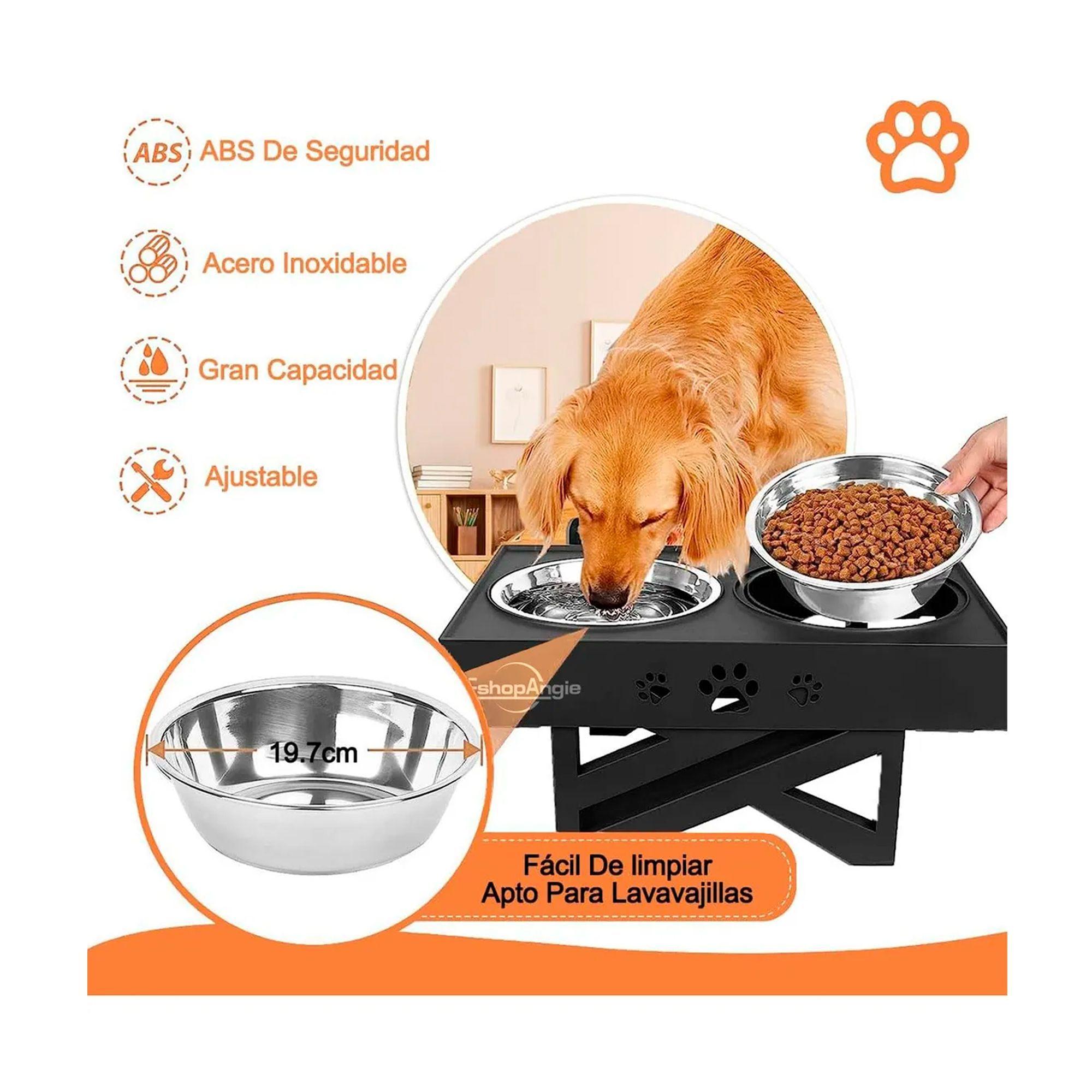 Comedero-bebedero Para Perros Altura Ajustable-6