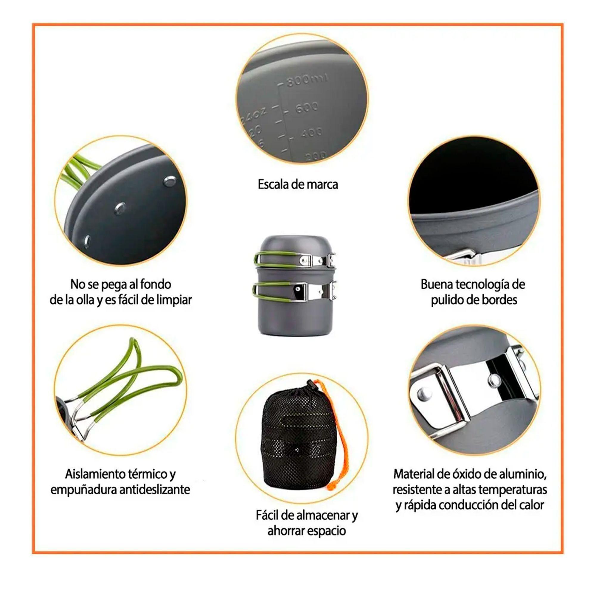 Set Ollas Kit Camping 5 Piezas Ultraligero-3