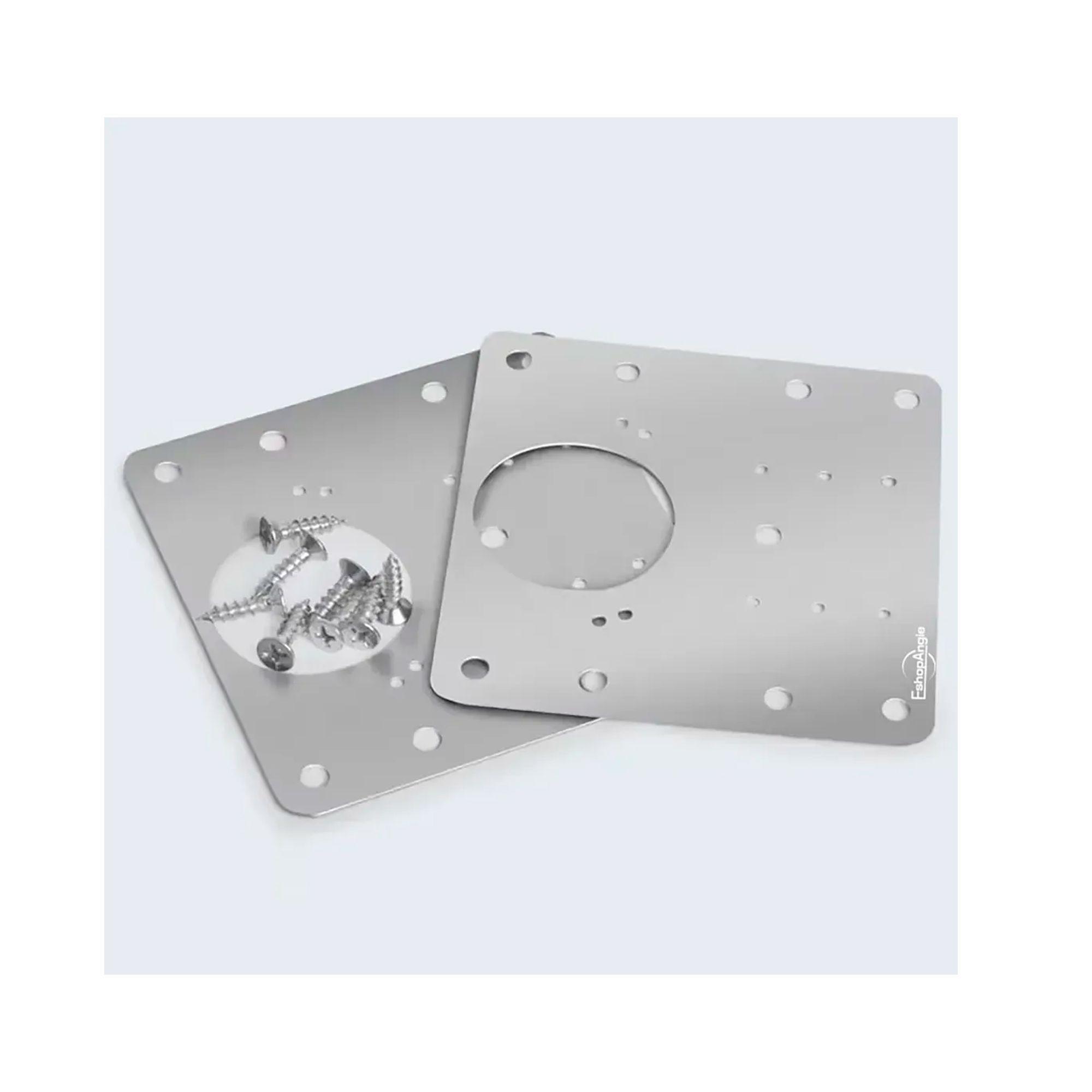 10u Placas Reparacion Bisagra Mueble Puerta Acero Inoxidable-2